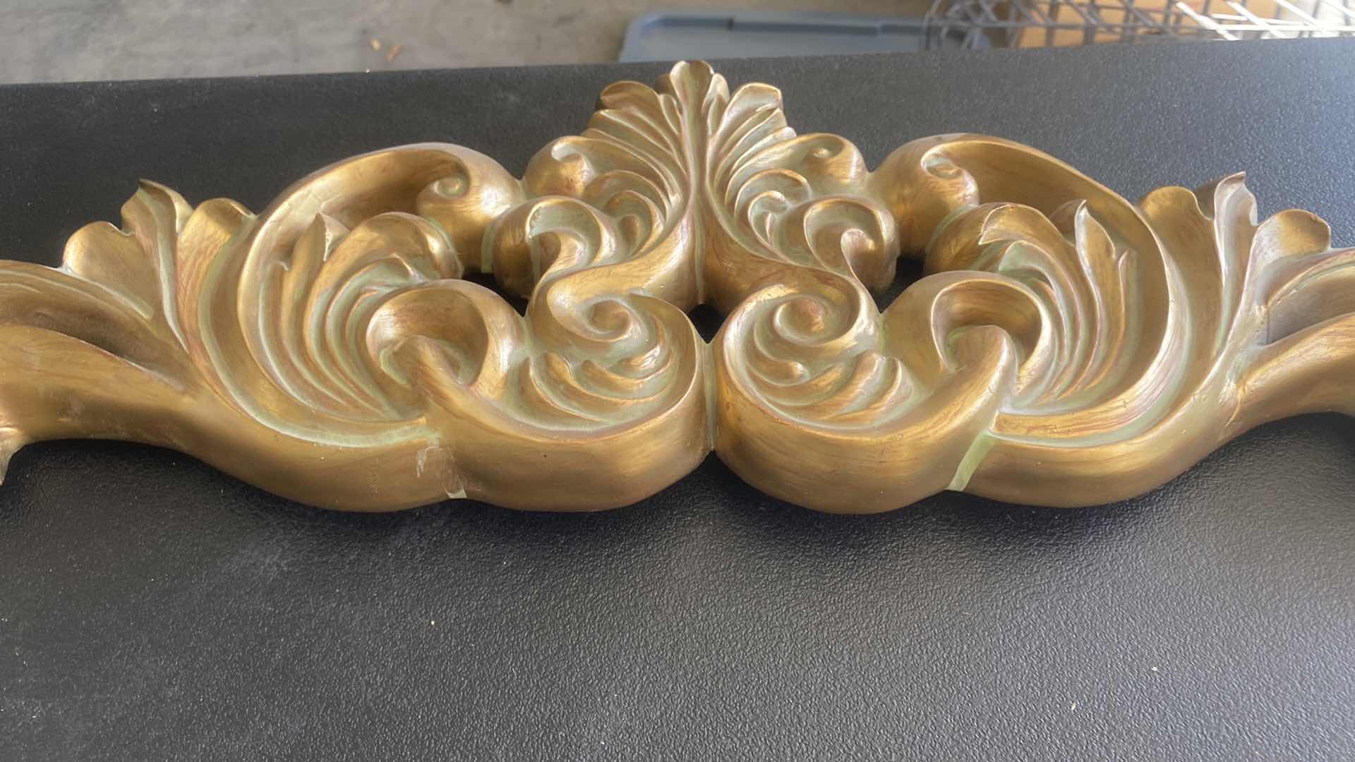 Photo 1 of GOLD RESIN WALL PLAQUE 31” x 8 1/2”