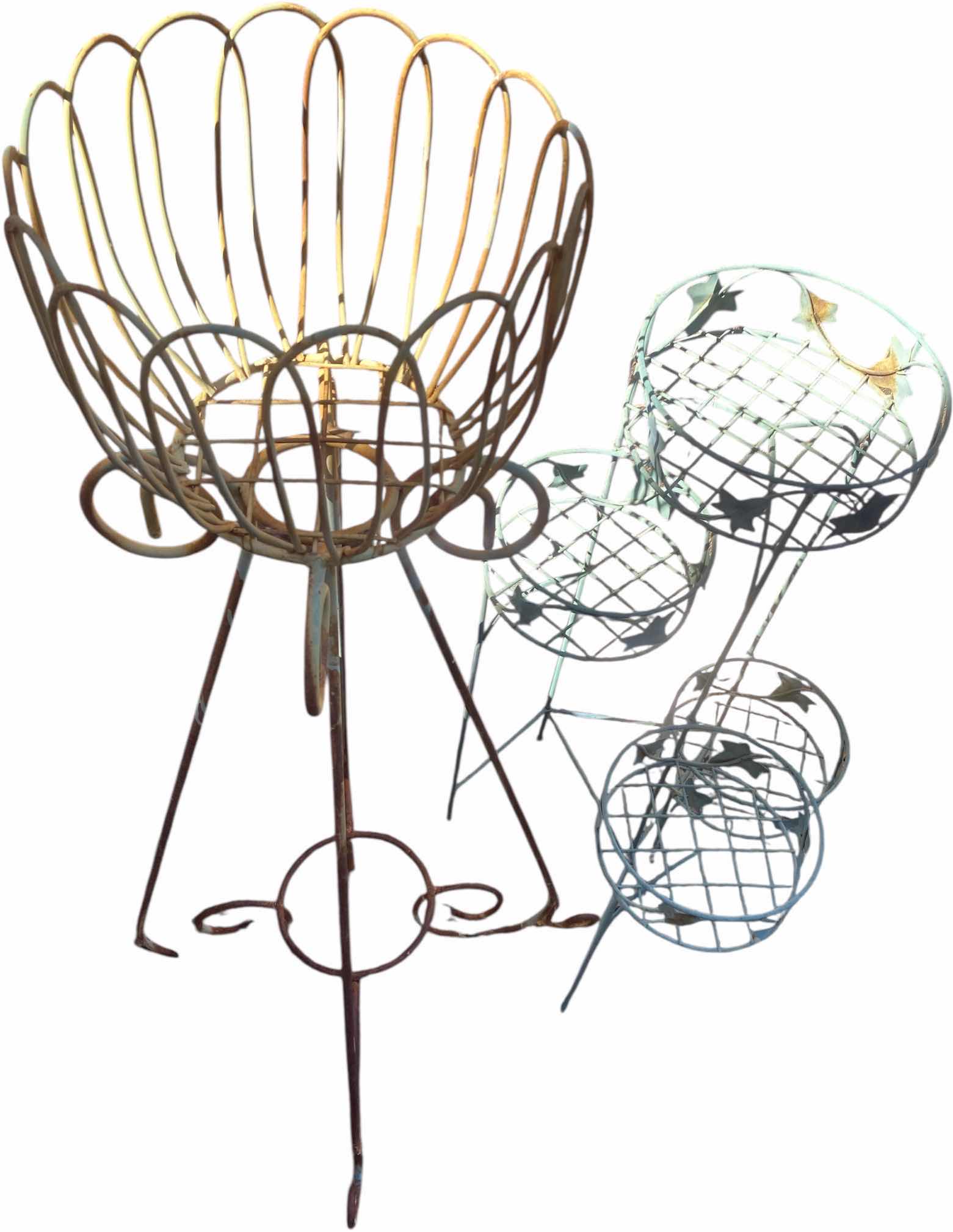 Photo 1 of 2 METAL PLANT STANDS (NEED PAINT)