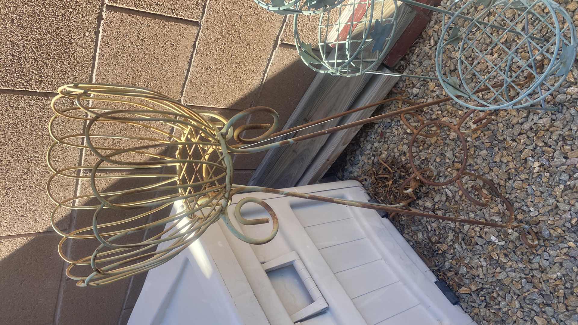 Photo 1 of 2 METAL PLANT STANDS (NEED PAINT)