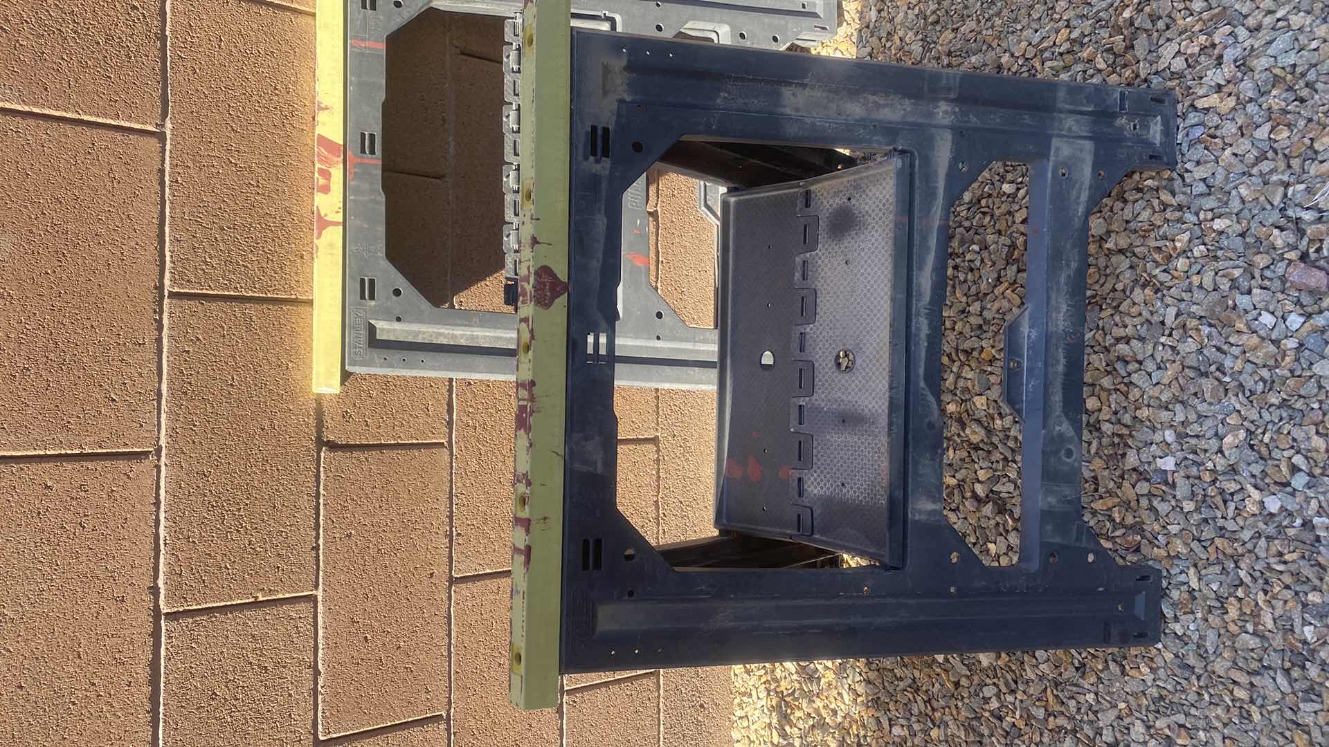 Photo 1 of PAIR OF COLLAPSABLE PLASTIC SAWHORSES