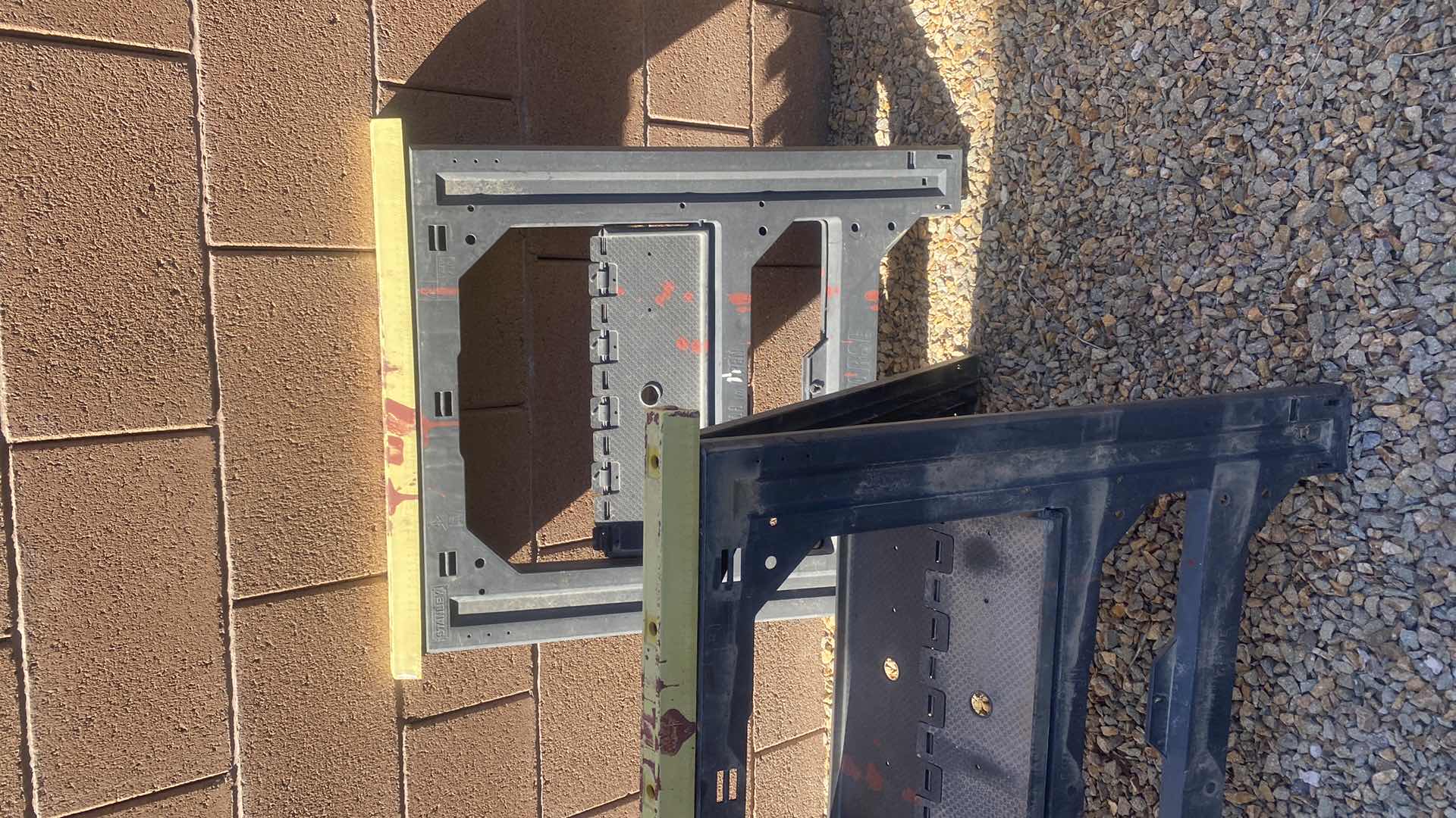 Photo 1 of PAIR OF COLLAPSABLE PLASTIC SAWHORSES