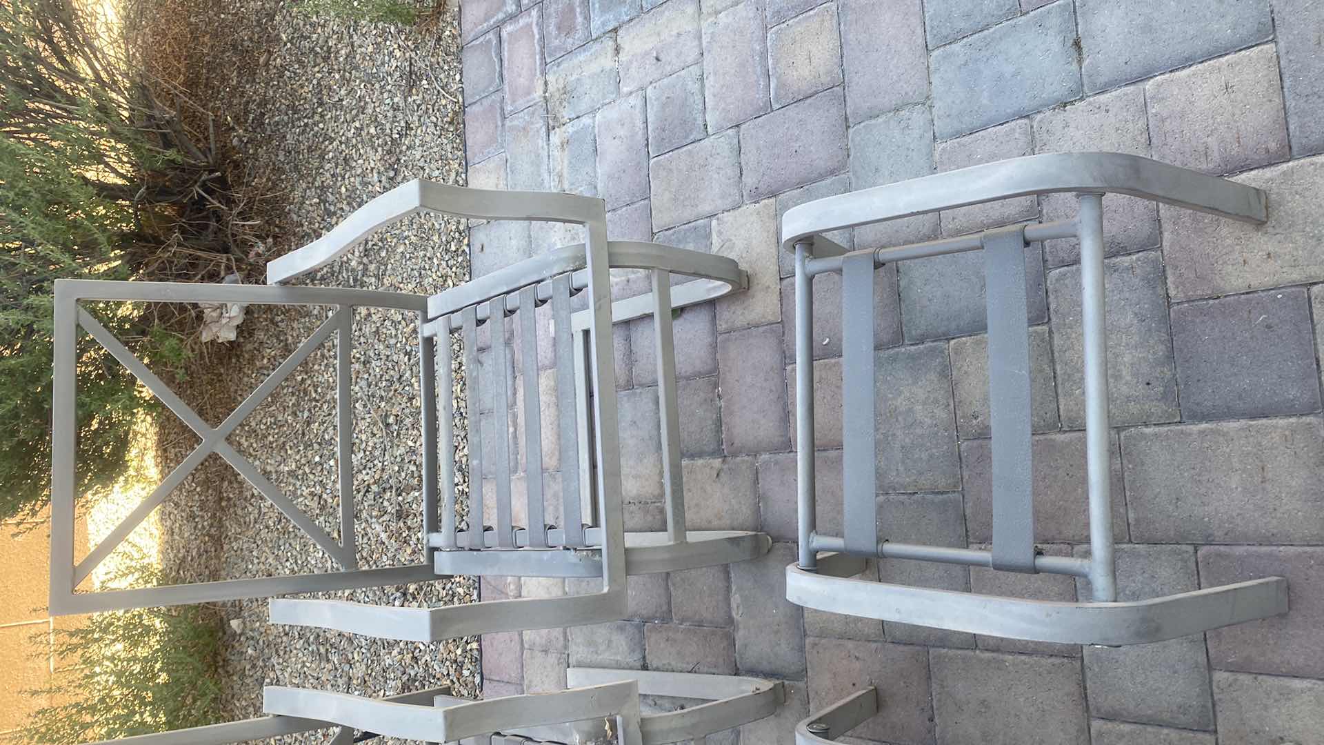 Photo 1 of PATIO SET - 4 PIECE ALUMINUM CHAIRS & OTTOMANS (no cushions)