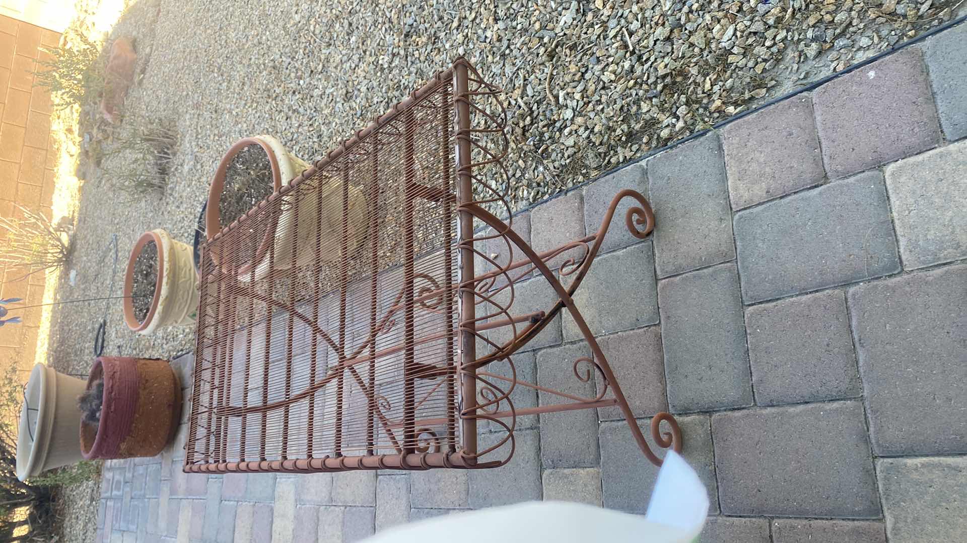 Photo 1 of METAL PATIO TABLE 35” x 18” H21”