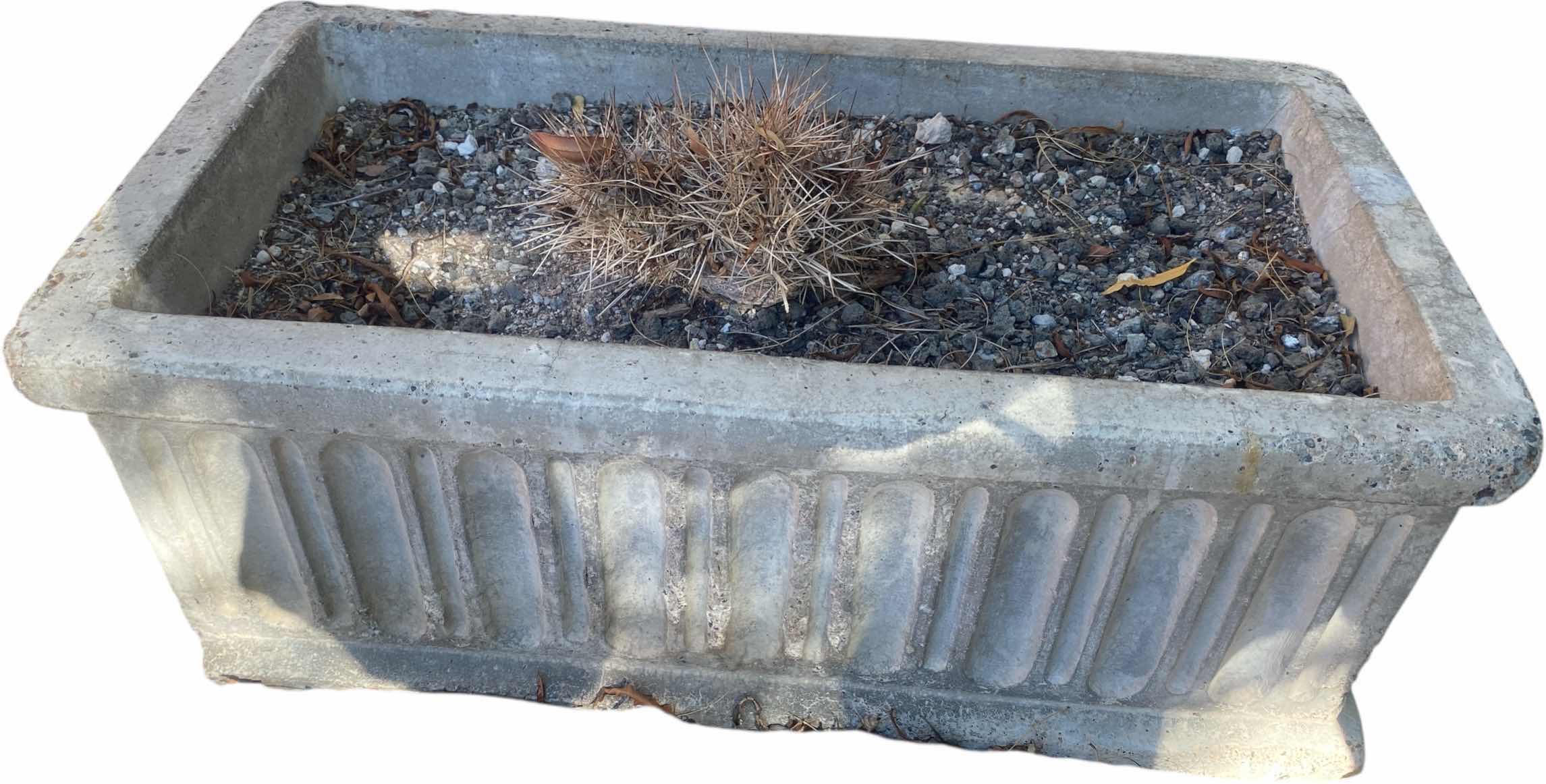 Photo 1 of HEAVY CONCRETE PLANTER 25” x 13” H10” (two available each sold separately)