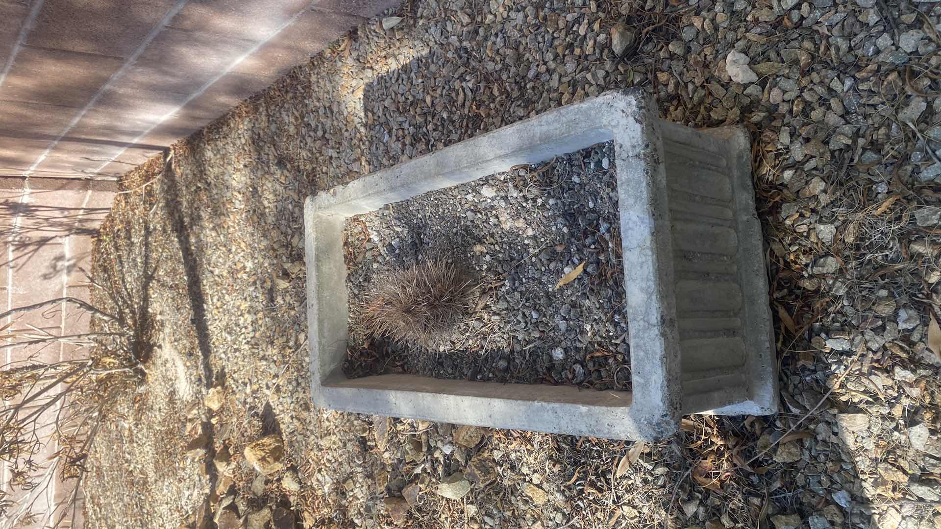 Photo 1 of HEAVY CONCRETE PLANTER 25” x 13” H10” (two available each sold separately)