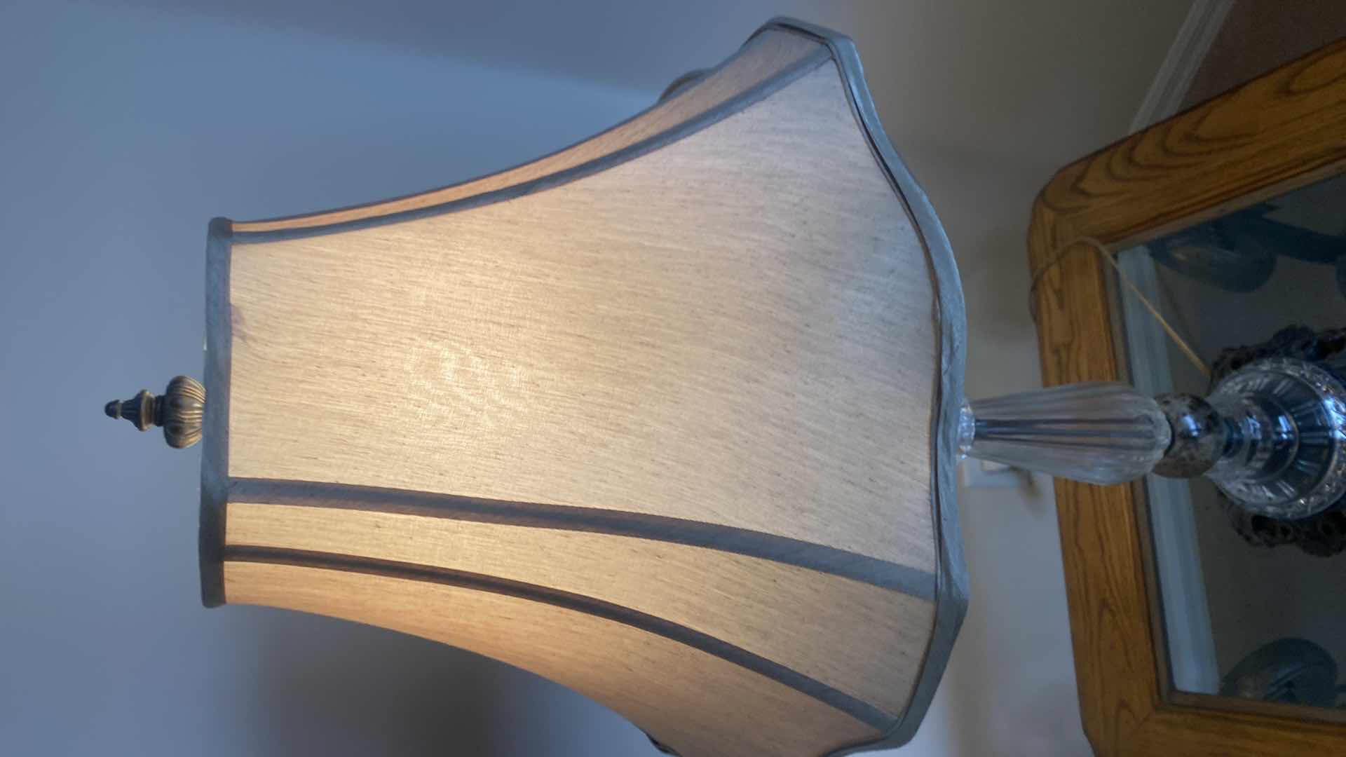 Photo 1 of GLASS & METAL TABLE LAMP H34”