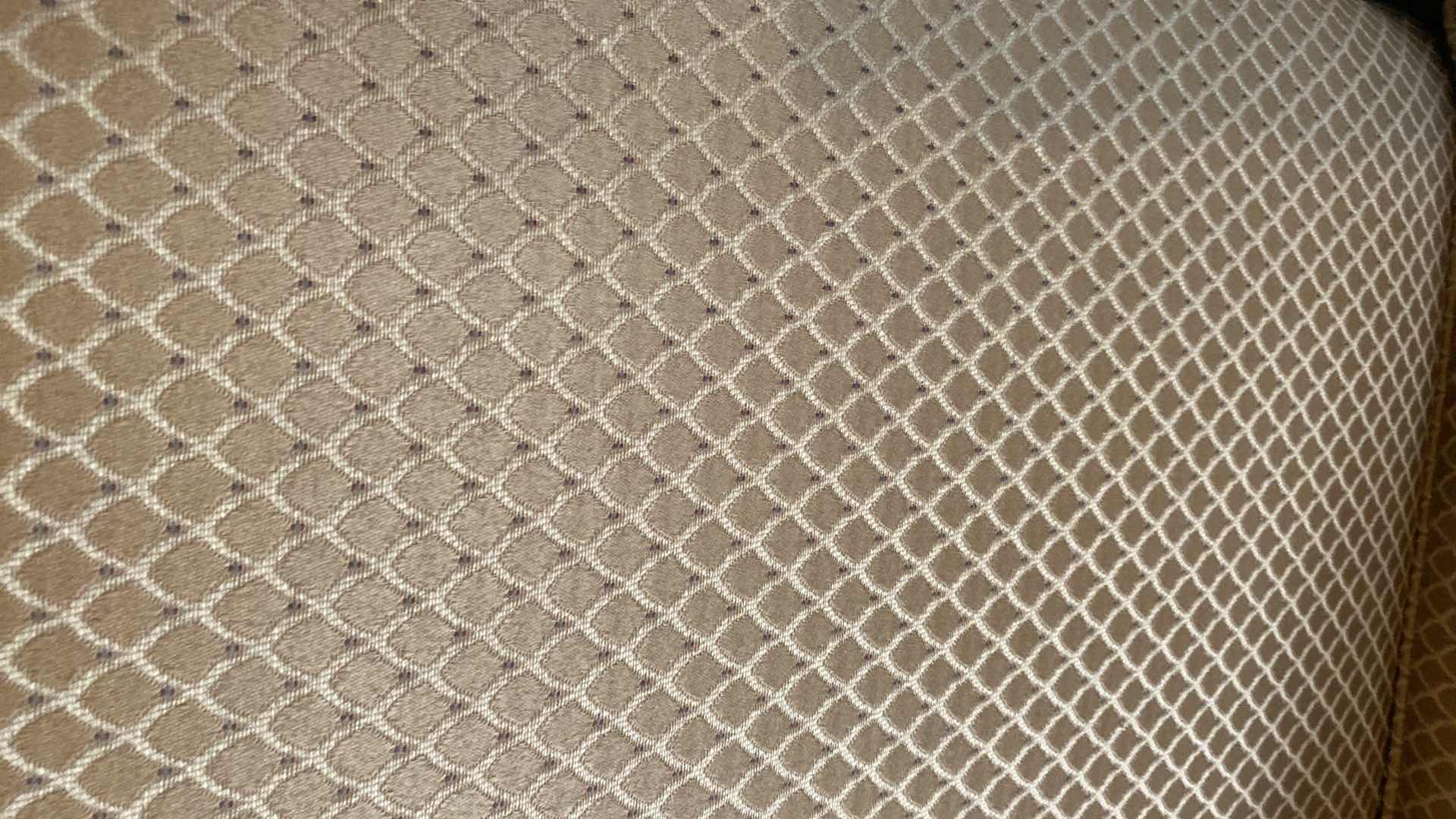 Photo 1 of BASSETT GOLD UPHOLSTERED WINGBACK OCCASIONAL CHAIR WITH WOOD QUEEN ANNE LEGS