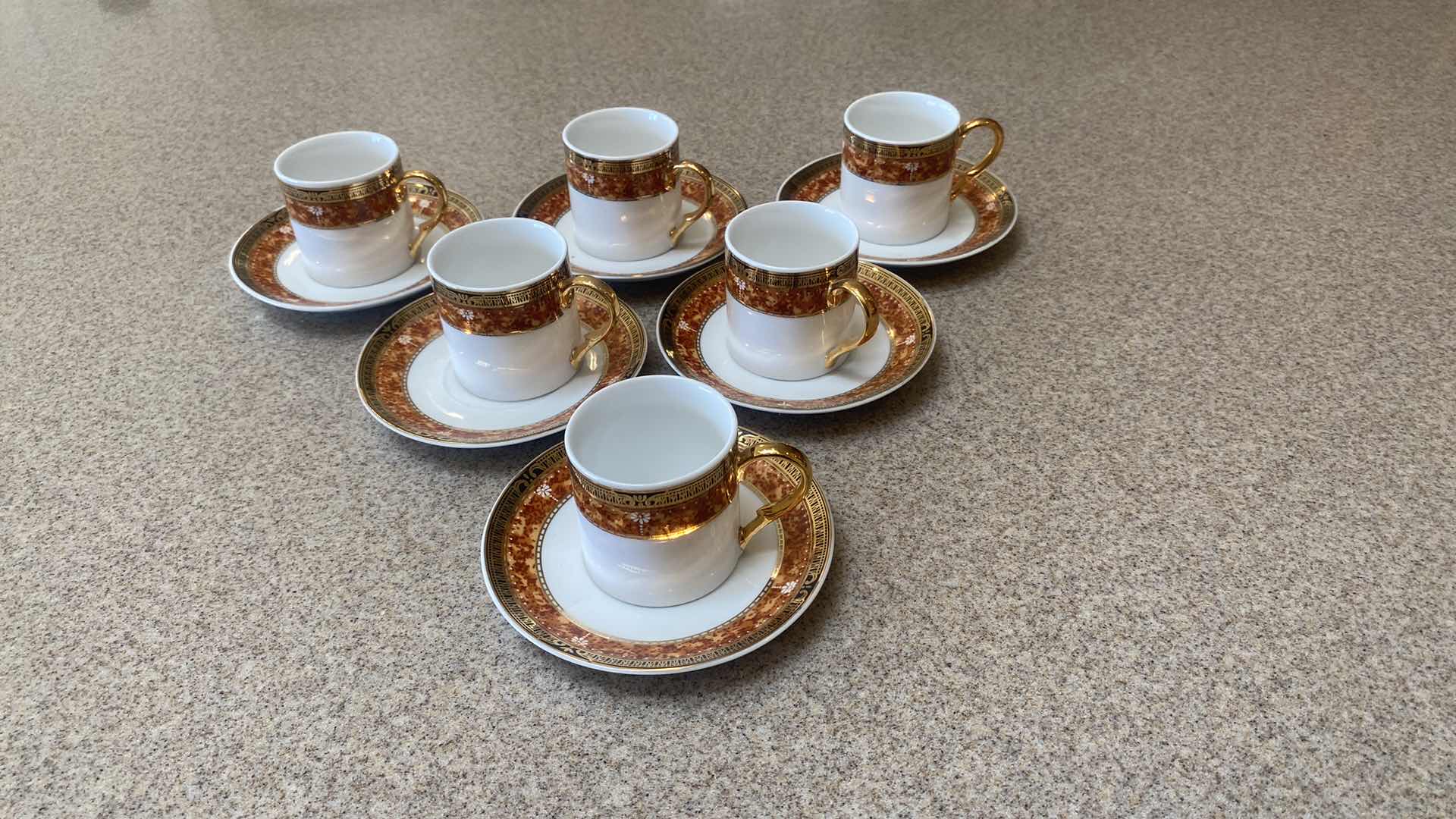 Photo 1 of CONTENTS OF CABINET - 12 PIECE SET FORMALITIES TEA/ESPRESSO & 6 GREEN ESPRESSO CUPS WITH 2 PITCHERS