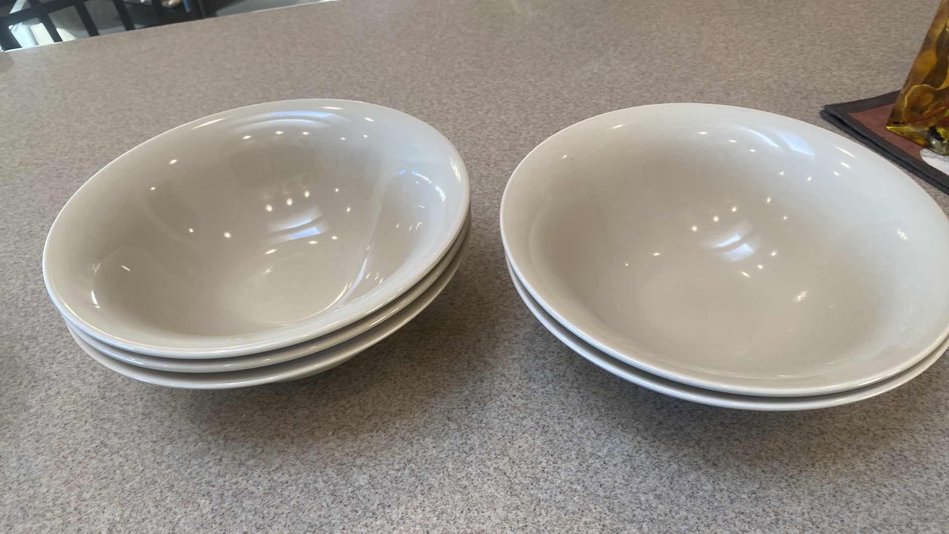 Photo 1 of CONTENTS OF CABINET - 36 PIECE MARTHA STEWART CERAMIC LUNCH SET 12 PLATES & COFFEE CUPS, PITCHER SALT PEPPER CREAM & SUGAR 1 PLATTER 5 BOWLS