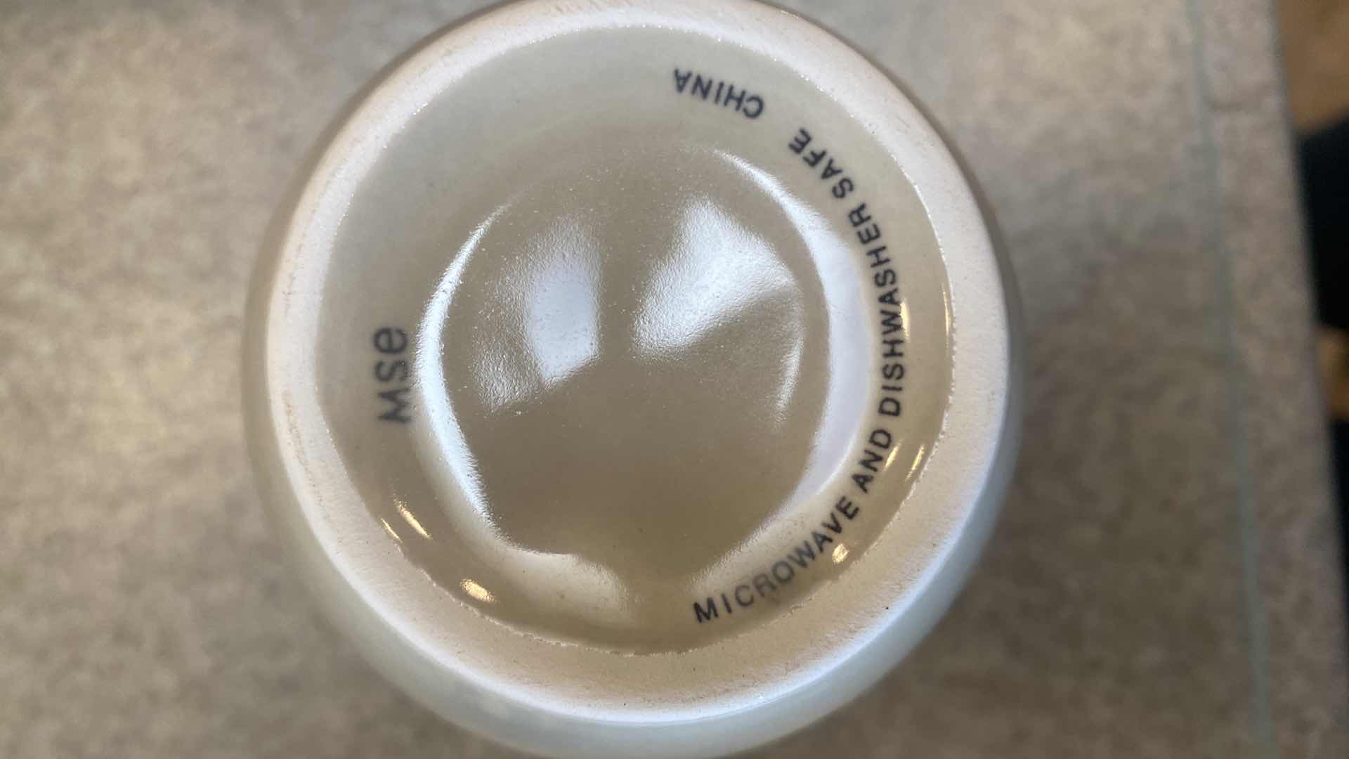 Photo 1 of CONTENTS OF CABINET - 36 PIECE MARTHA STEWART CERAMIC LUNCH SET 12 PLATES & COFFEE CUPS, PITCHER SALT PEPPER CREAM & SUGAR 1 PLATTER 5 BOWLS