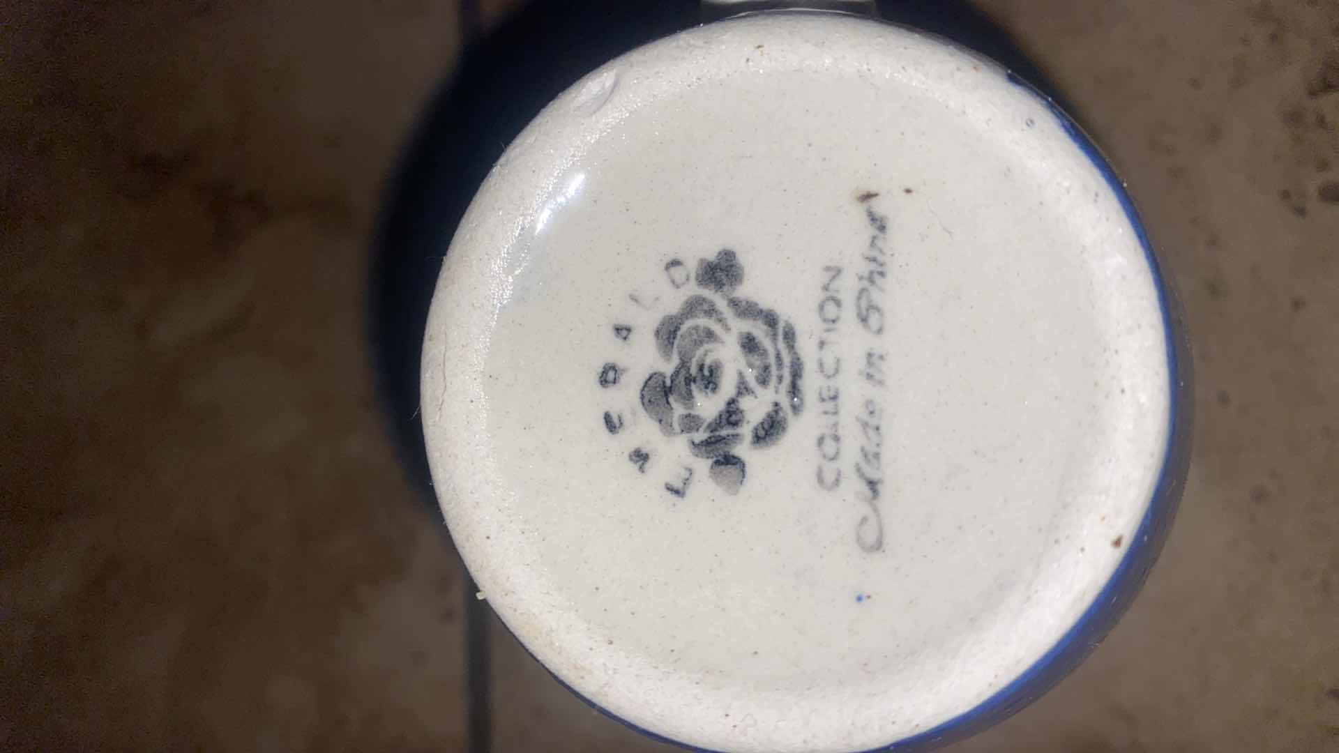 Photo 1 of CONTENTS OF CABINET - 1 SHELF 33 PIECES EMERILS COLLECTION PLATES BOWL COFFEE CUPS & MORE