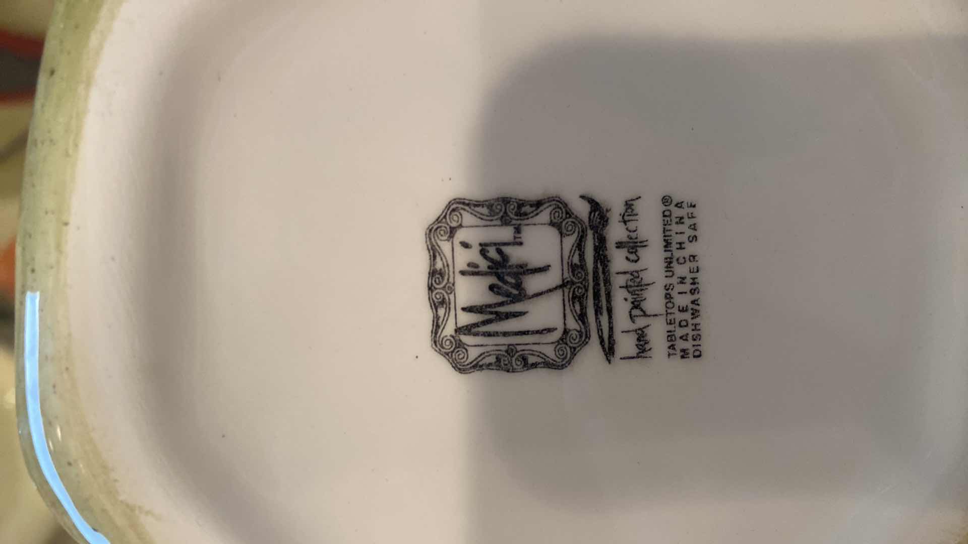 Photo 1 of 8-PIECE CERAMIC FRUIT MOTIF SERVE WARE