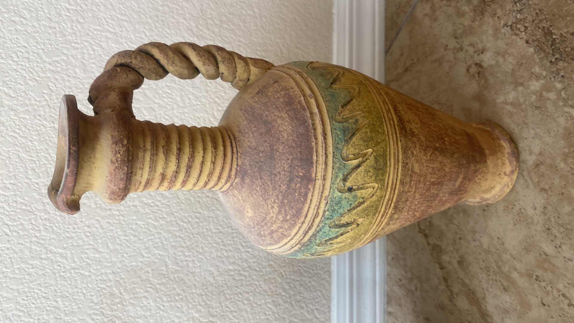 Photo 1 of PAIR OF POTTERY PITCHERS H15”