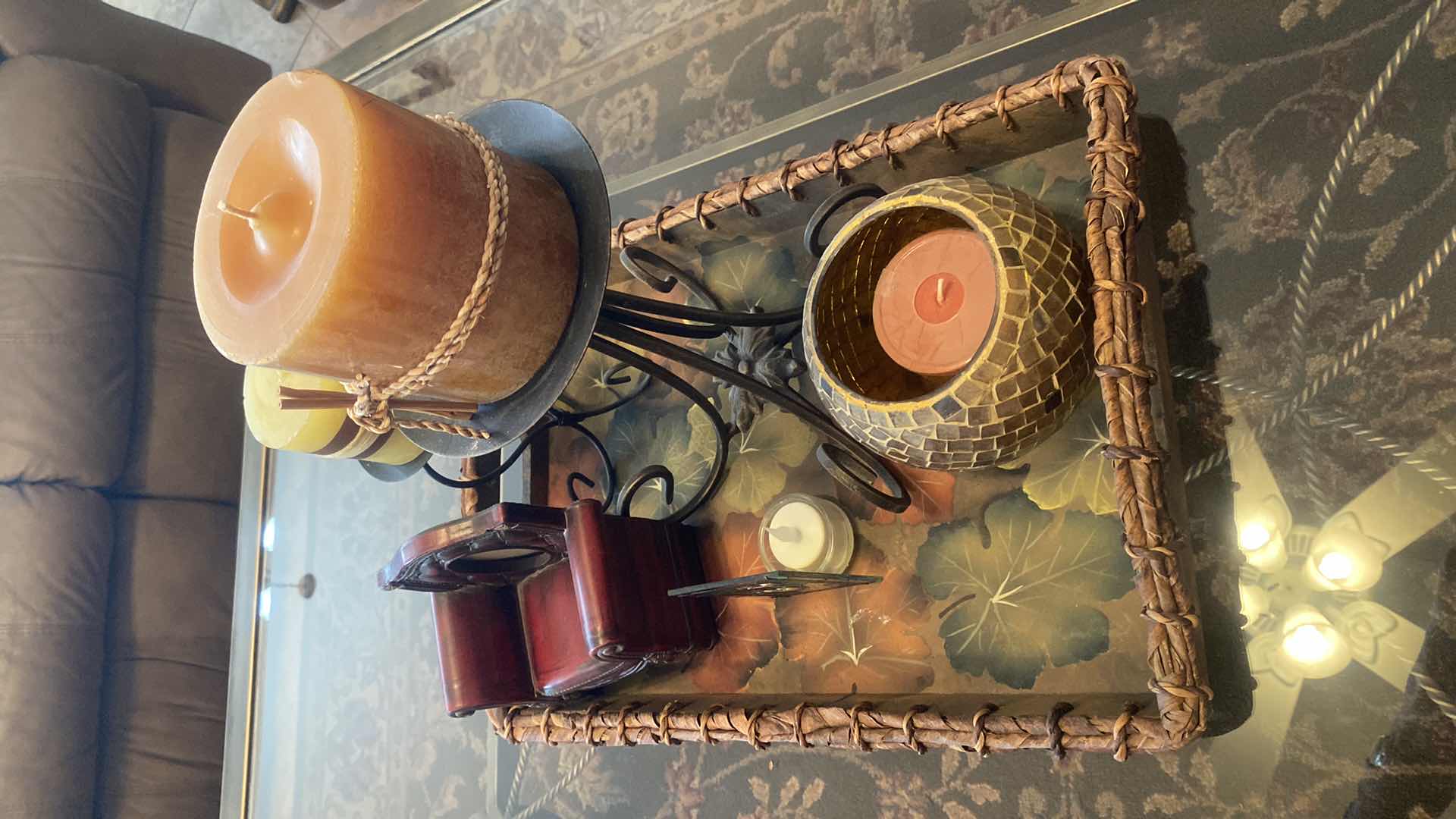 Photo 1 of 6-HOME DECOR TRAY, CANDLES & MORE