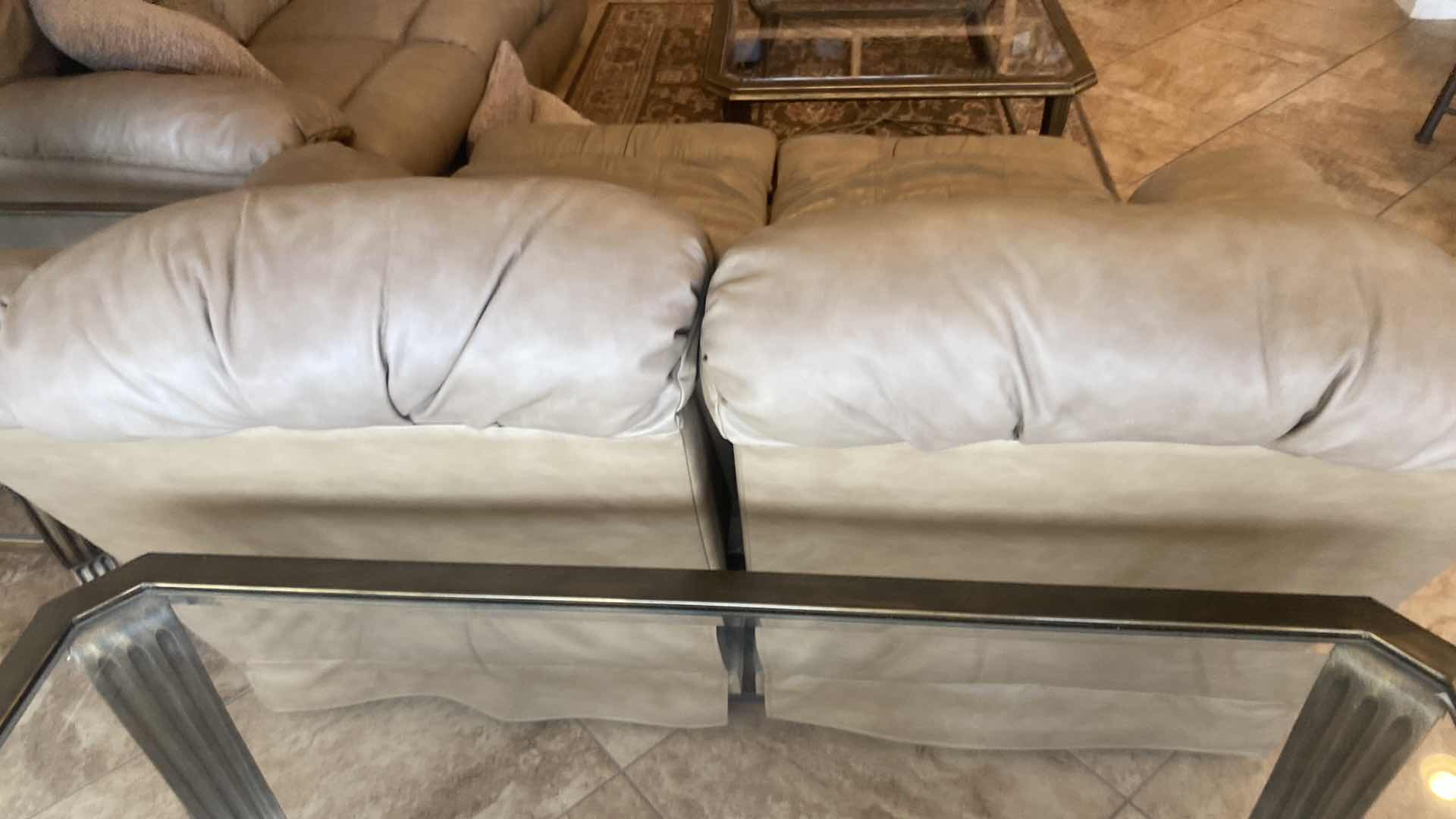 Photo 1 of 66” BONDED LEATHER LOVE SEAT WITH MANUAL RECLINE (SOFA available also, sold separately)