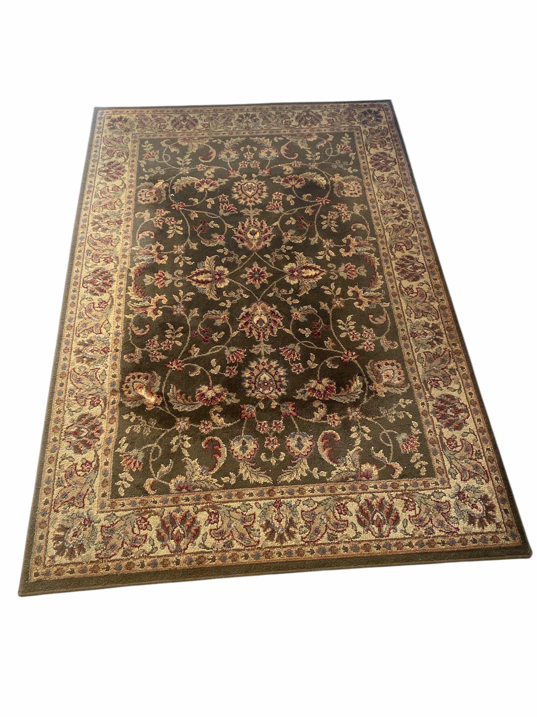 Photo 1 of TRADITIONAL AREA RUG WITH PAD GREEN 63” x 93”