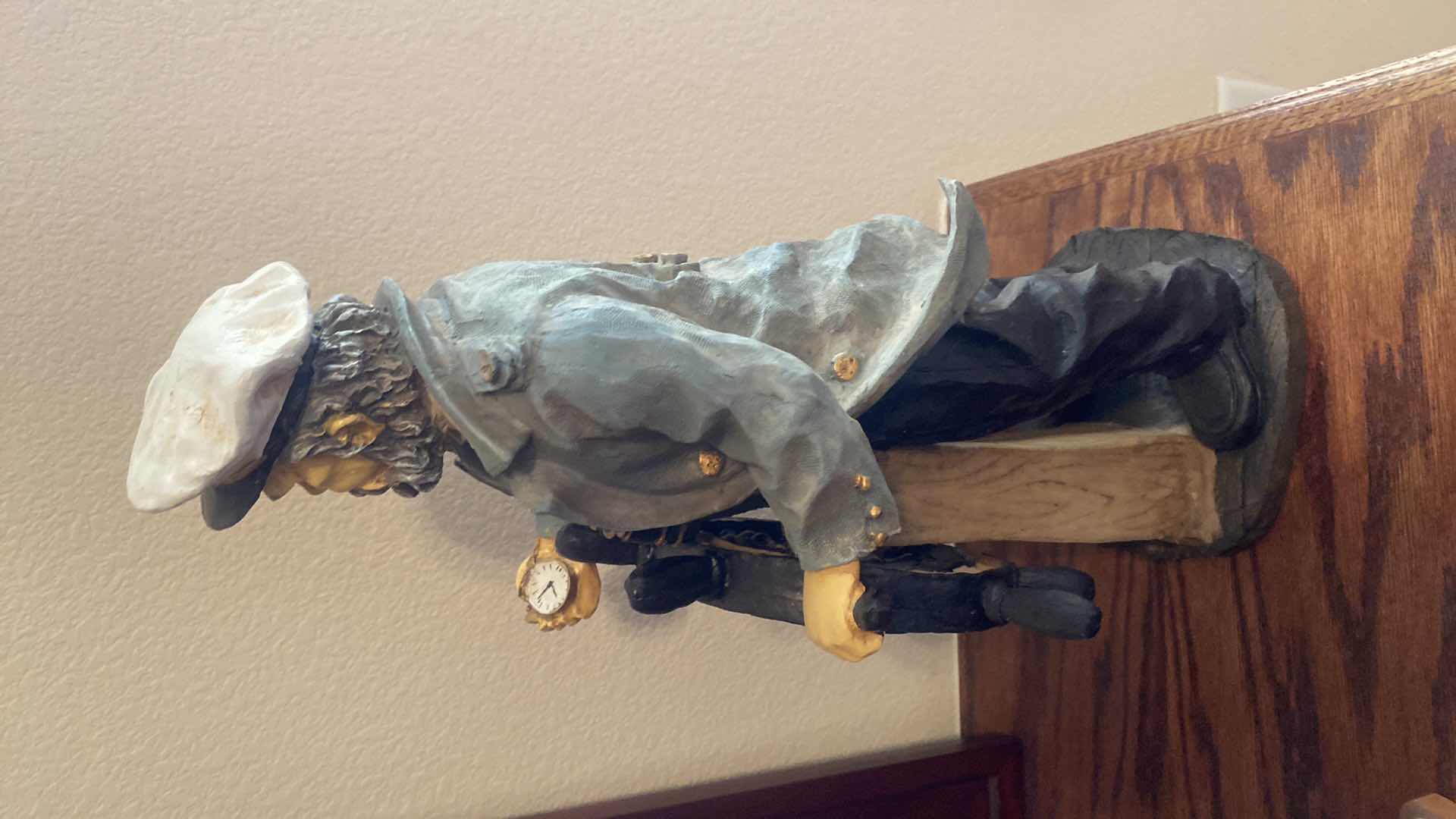 Photo 1 of 2 SMALL FIGURINES & HEAVY SEA CAPTAIN FIGURINE H18”