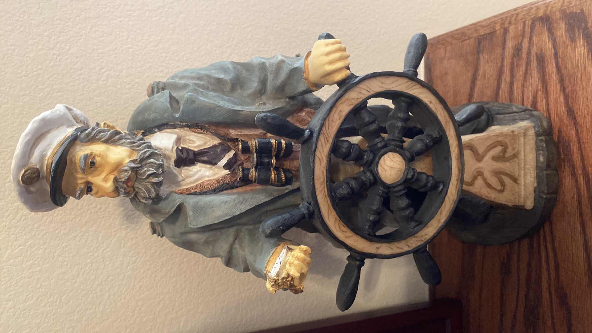 Photo 1 of 2 SMALL FIGURINES & HEAVY SEA CAPTAIN FIGURINE H18”