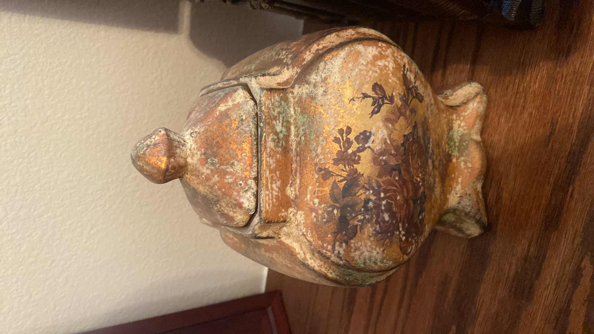 Photo 1 of 3-DECOR VASES & WOOD BOX 12” x 8” H10 1/2”