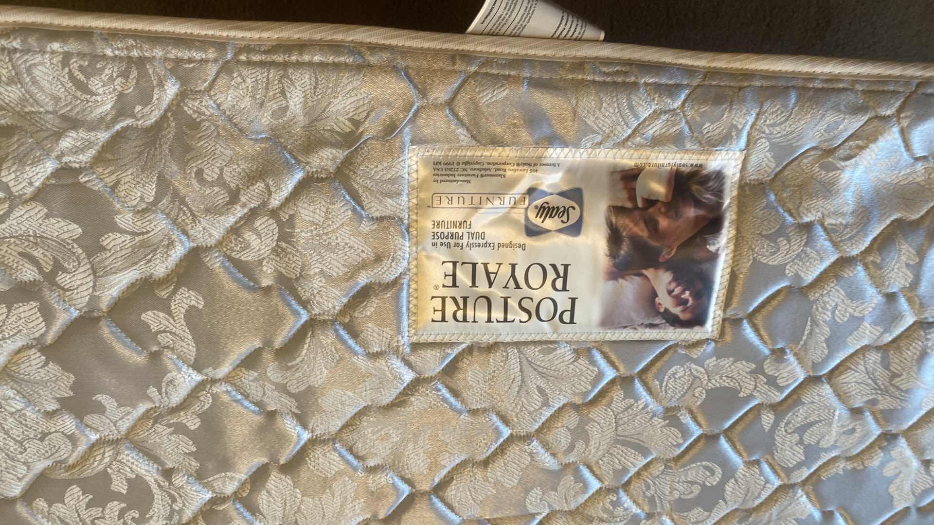 Photo 1 of 84” BROWN BONDED LEATHER SLEEPER SOFA WITH PULL OUT BED