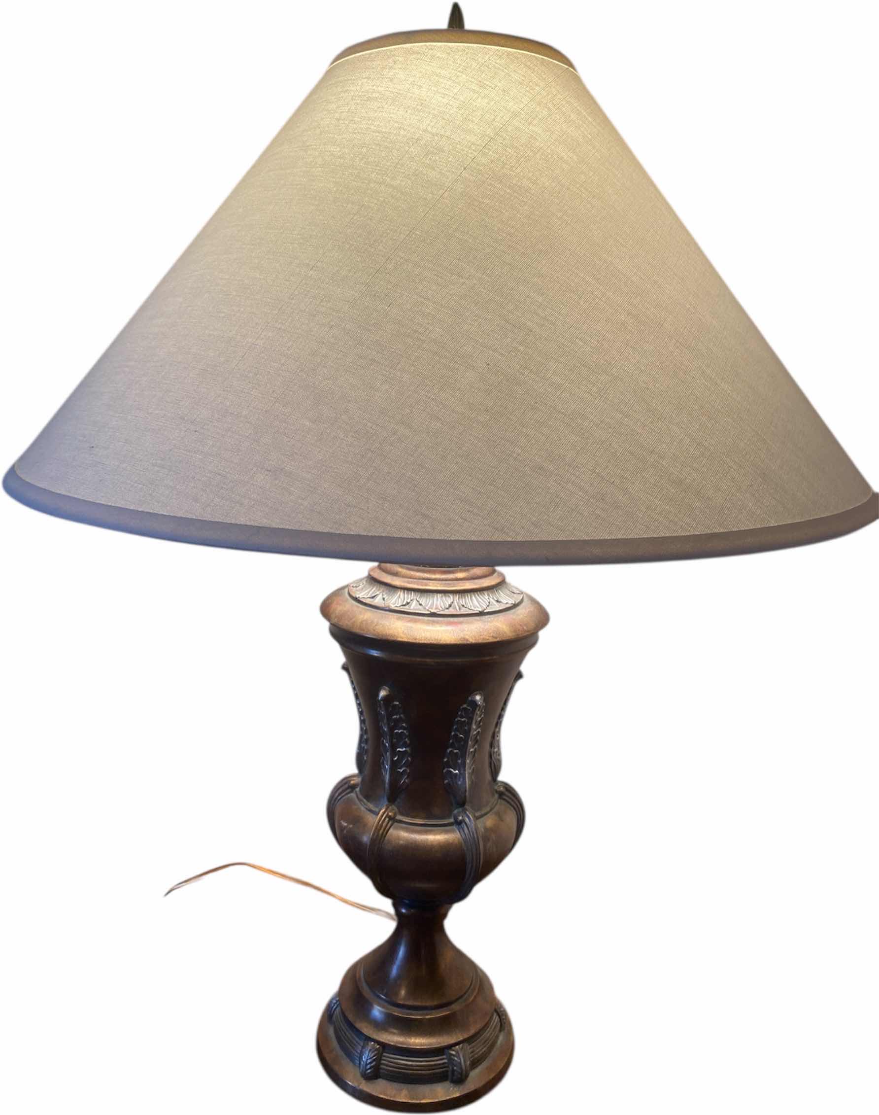 Photo 1 of HEAVY METAL TABLE LAMP H30”