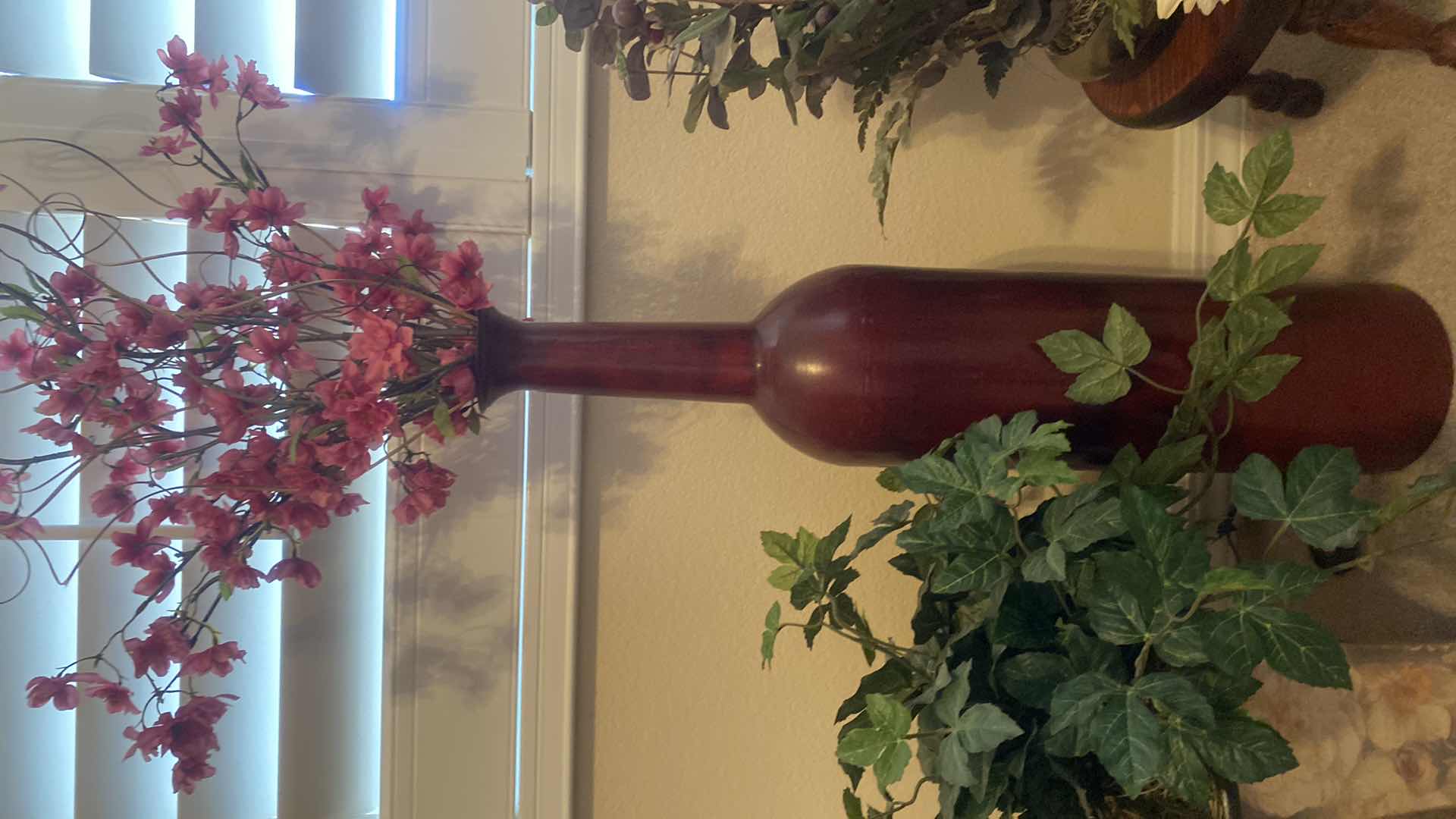 Photo 1 of 3-FAUX FLORALS TALLEST VASE H26” EXCLUDING FLORAL