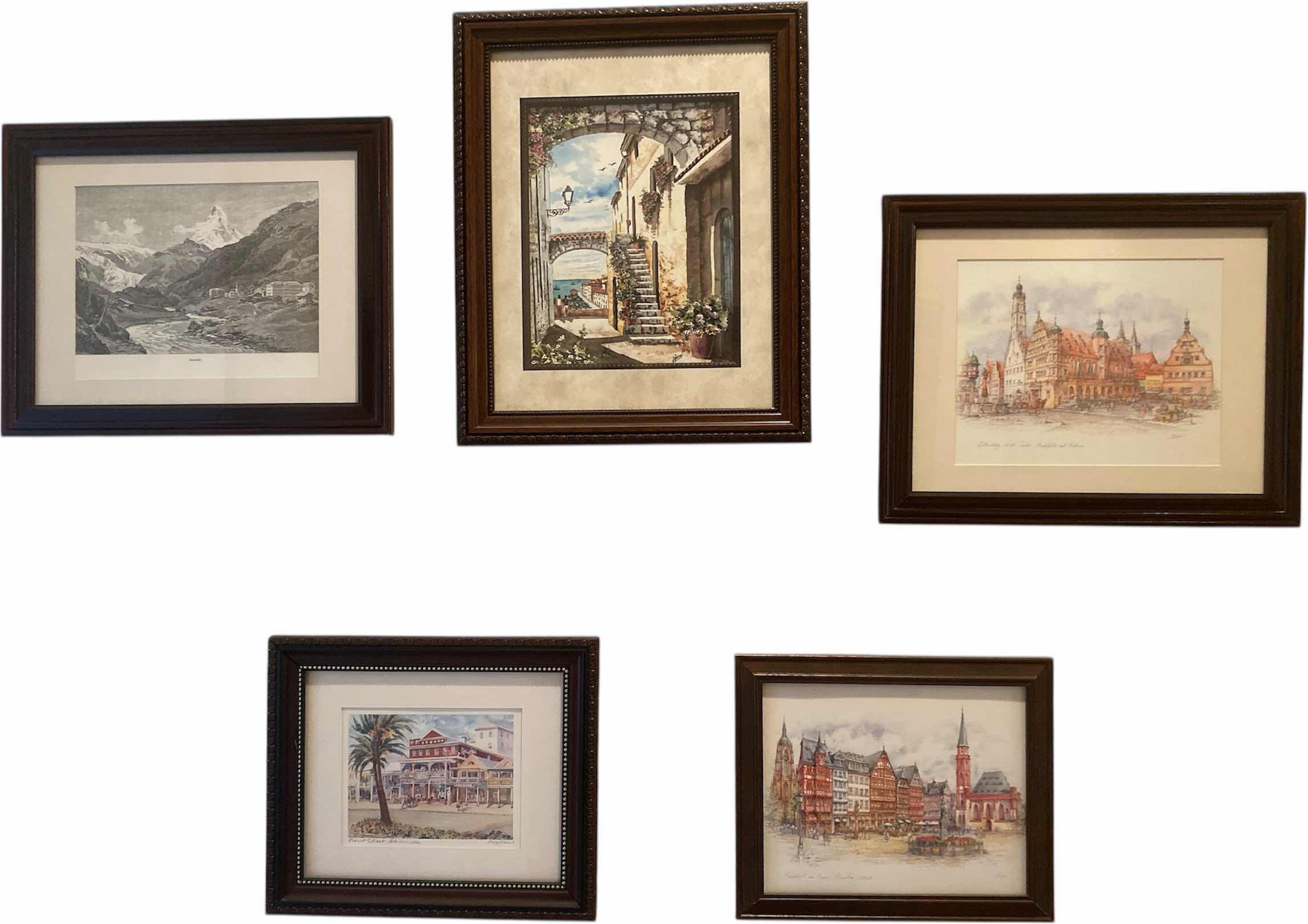 Photo 1 of 5-FRAMED BERMUDA WATERCOLOR & PRINTS ARTWORK LARGEST 13” x 16”