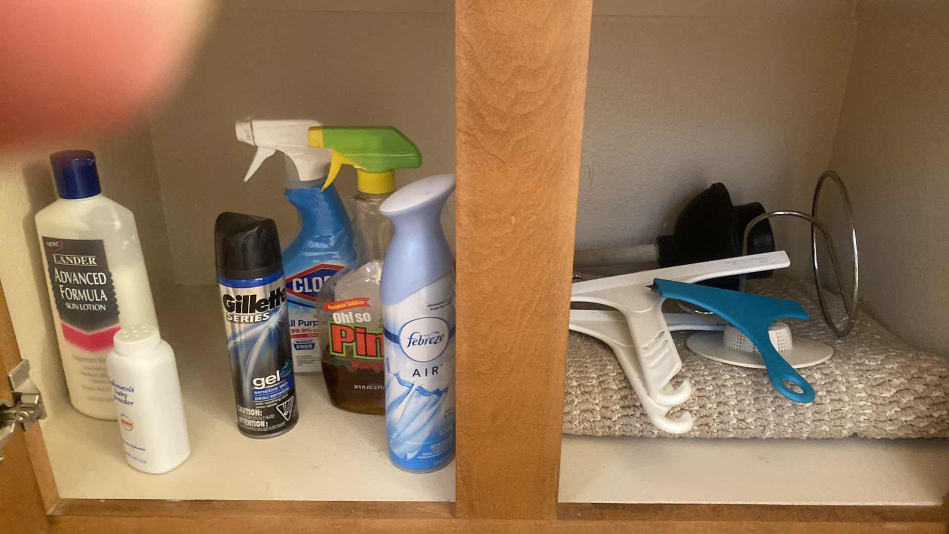 Photo 1 of CONTENTS OF CABINETS - BATH TOWELS & KLEENEX CLEANERS & HEALTH AIDS