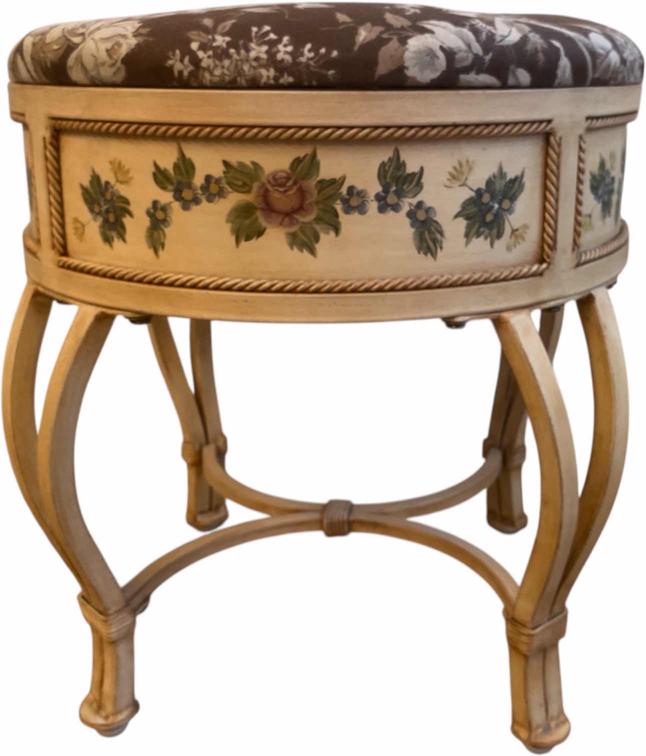 Photo 1 of 16” ROUND METAL & WOOD STOOL H17 1/2”