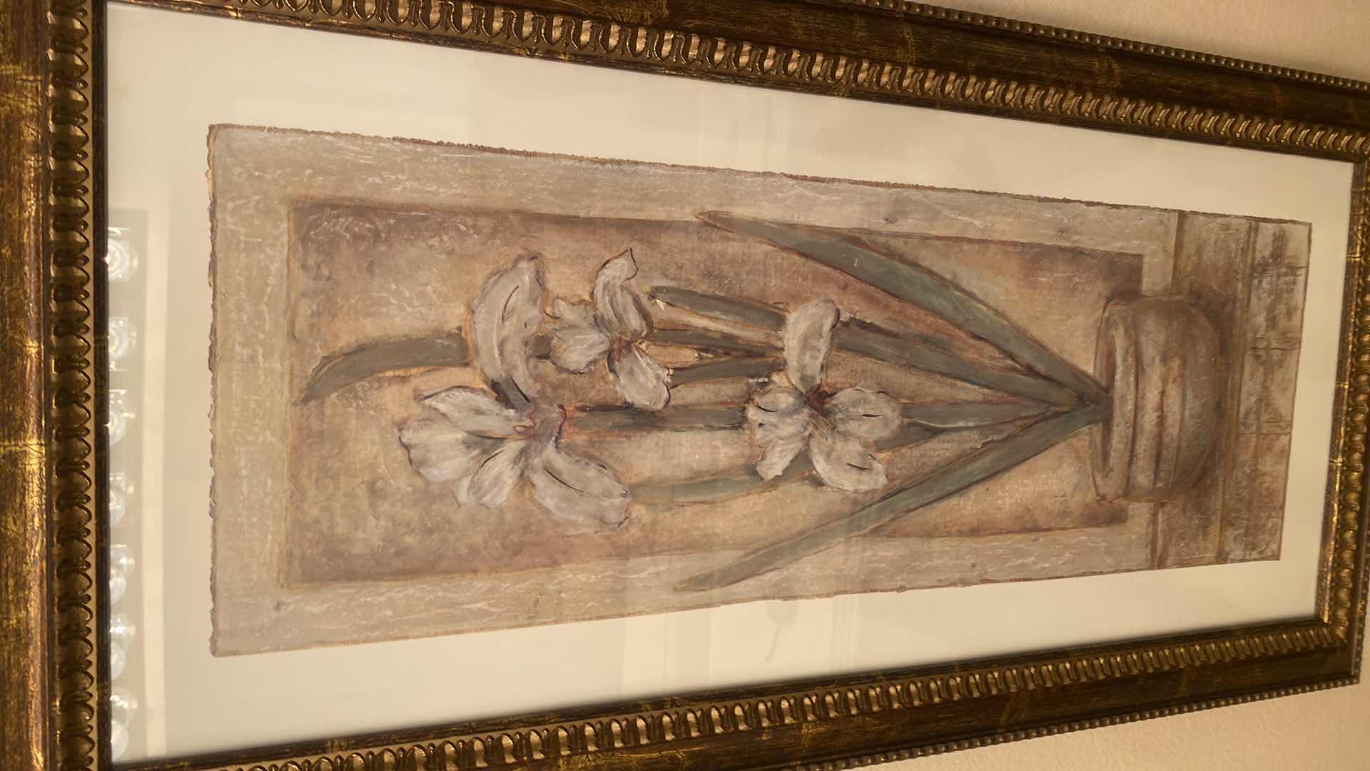 Photo 1 of RESIN FRAMED BOTANICAL PRINT ARTWORK 17 1/2“ x 35 1/2“