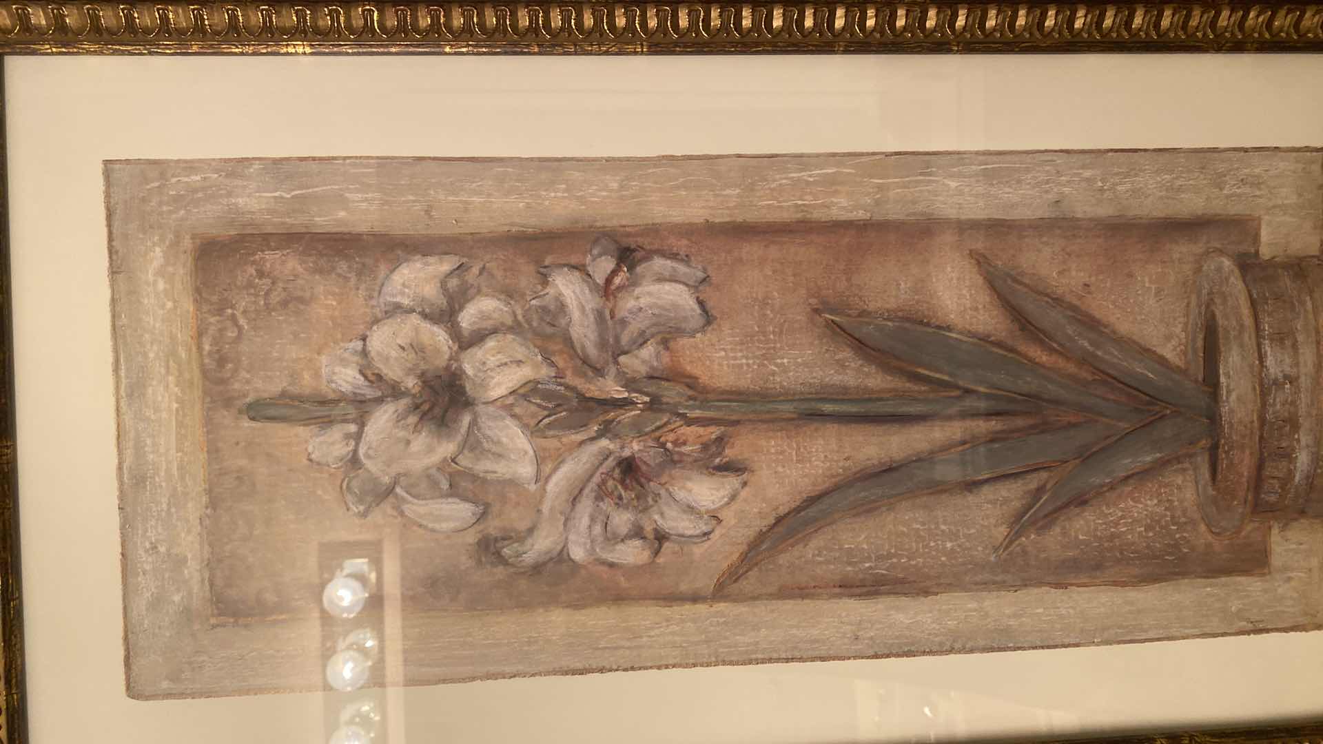 Photo 1 of RESIN FRAMED BOTANICAL PRINT ARTWORK 17 1/2“ x 35 1/2“