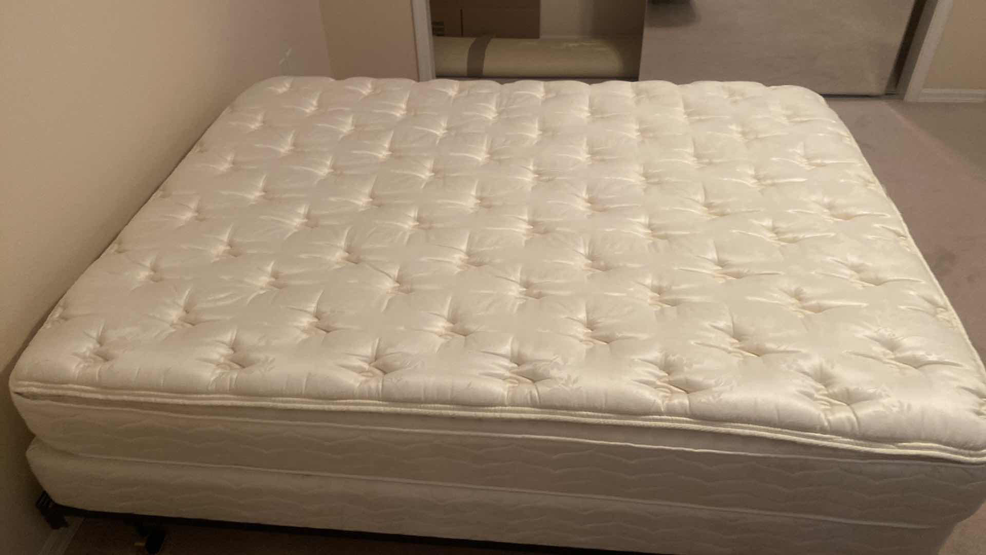 Photo 1 of QUEEN SIZE FOUR SEASONS BACK SUPPORTER PILLOW TOP MATTRESS, BOX SPRING AND FRAME 60“ x 80“