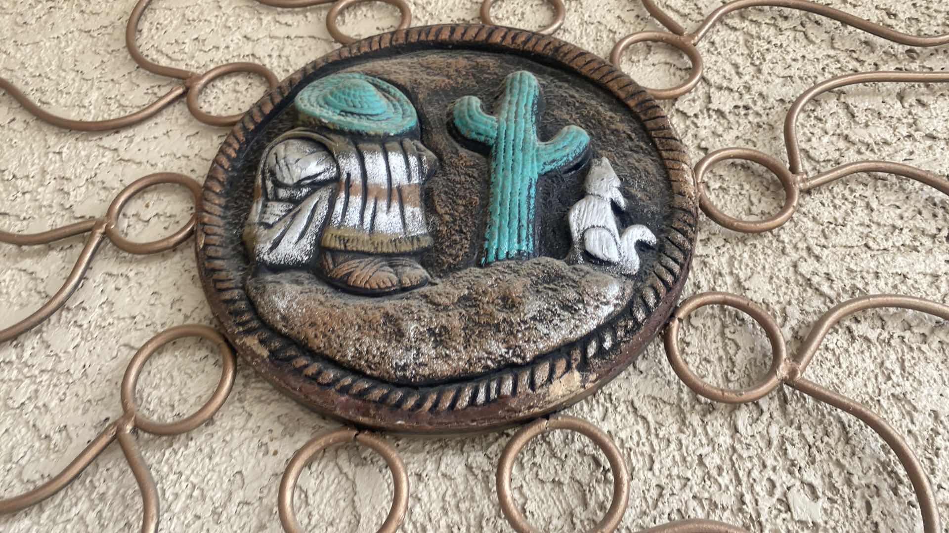 Photo 1 of METAL YARD ART WALL DECOR - SUN 27”