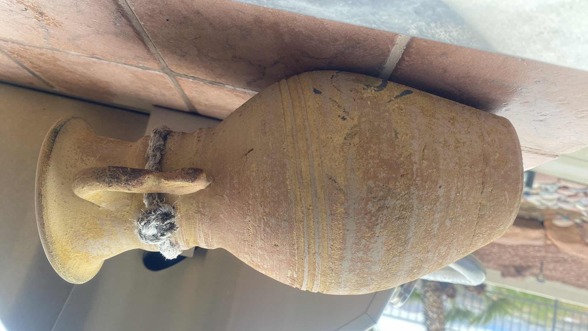 Photo 1 of CLAY VASE FOR GROUND PLACEMENT YARD ART 10 1/2” x 6”