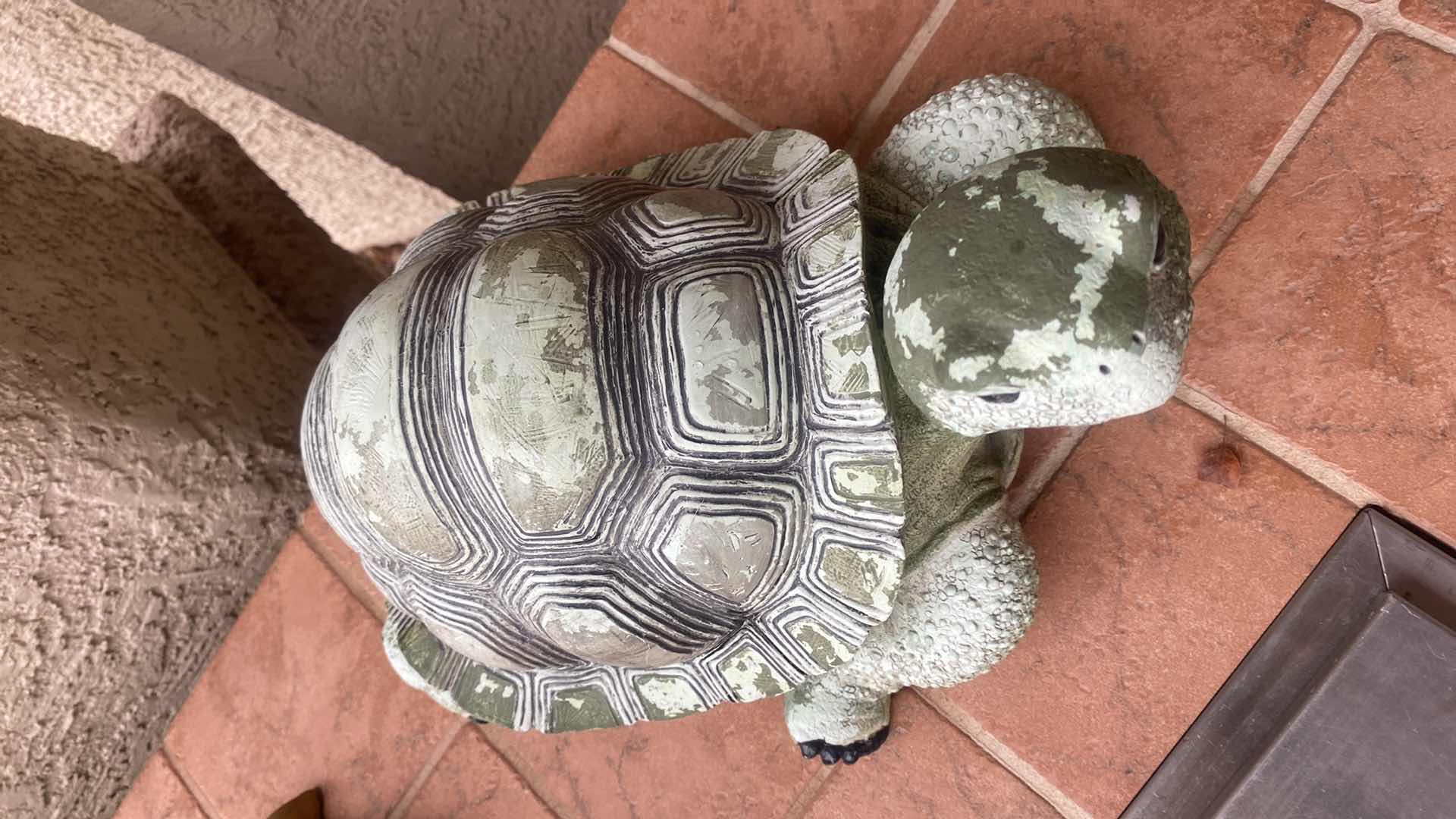 Photo 1 of RESIN CAST TURTLE YARD ART 15” x 9”