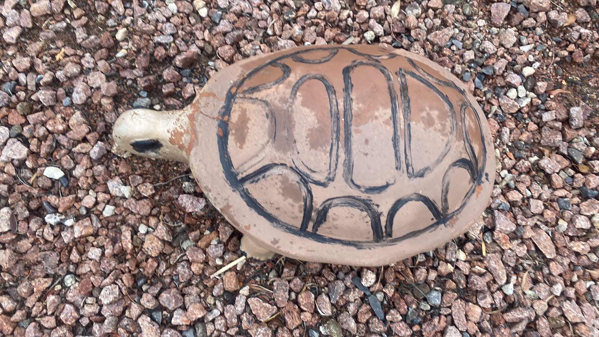 Photo 1 of LARGE HOLLOW CLAY TURTLE YARD ART 23” x 13 1/2”