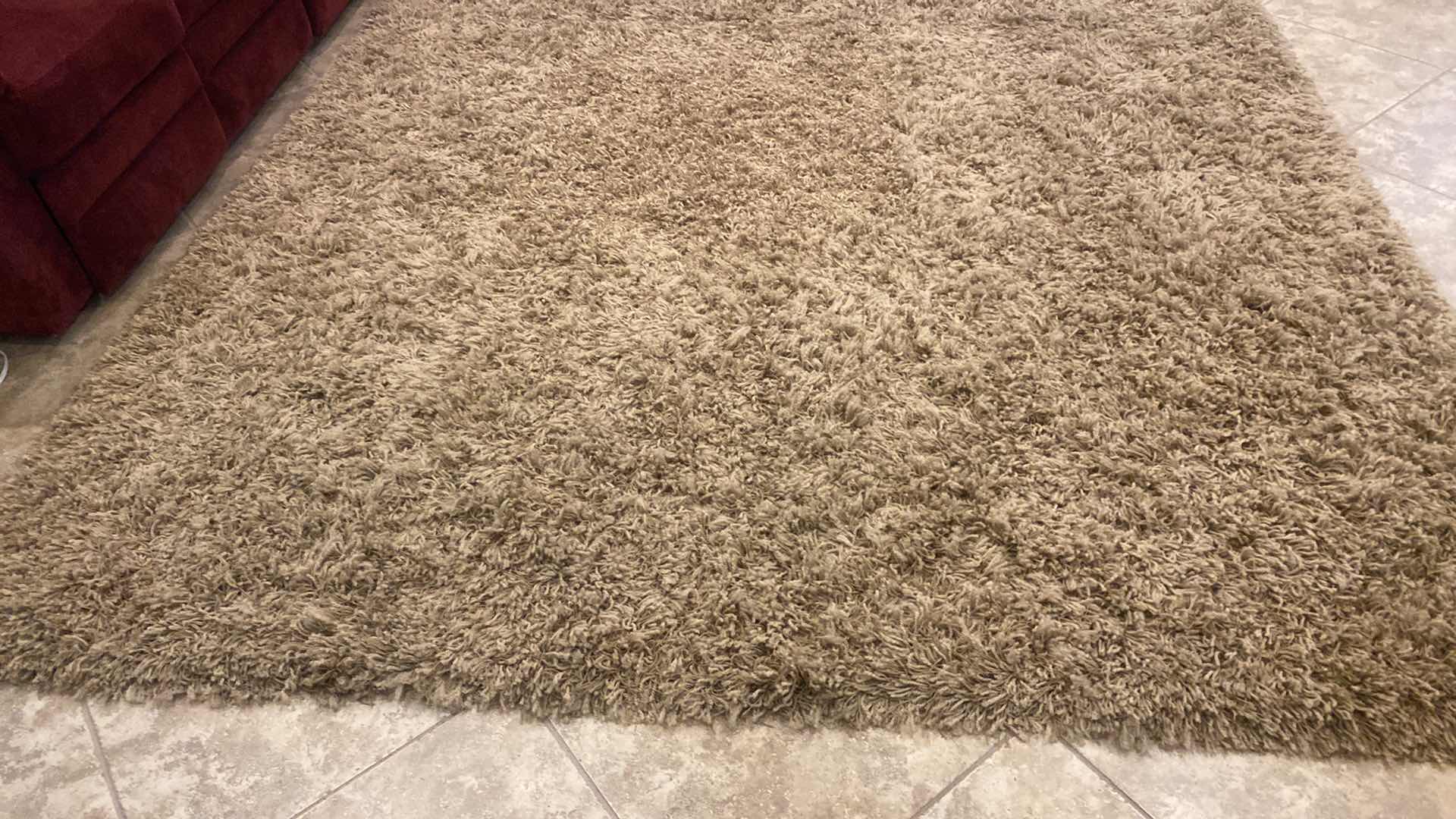 Photo 1 of BEIGE SHAG AREA RUG 96” x 108” RUG PAD INCLUDED