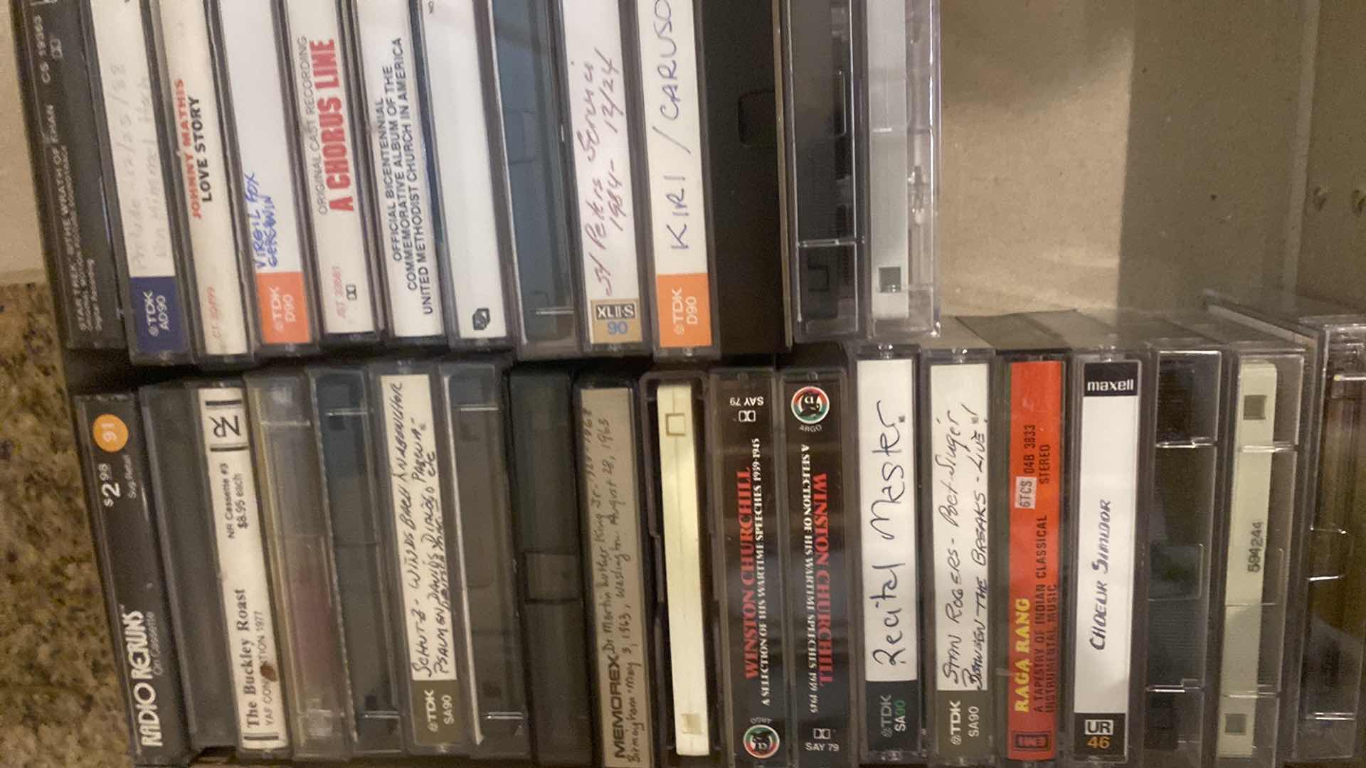 Photo 1 of 4-CD RACKS, 2 BOXES WITH CASSETTES