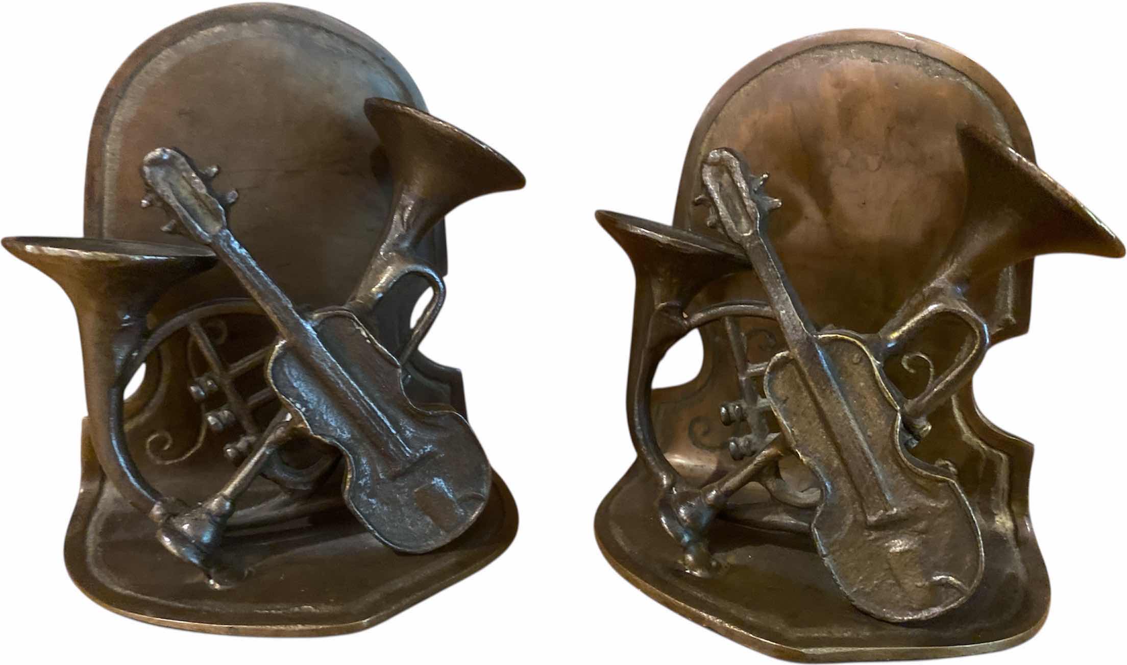 Photo 1 of HEAVY METAL MUSICAL BOOKENDS 5” x 5”