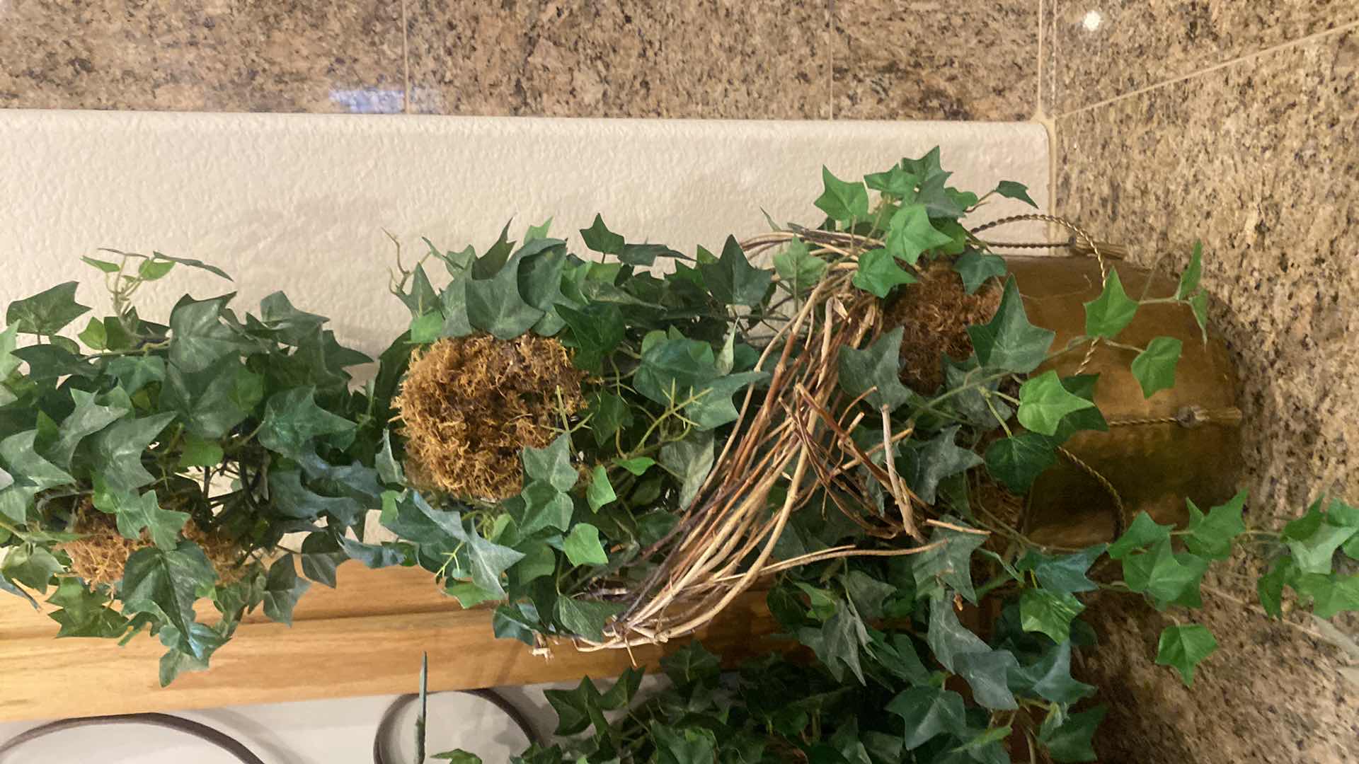 Photo 1 of 3 FAUX PLANTS IN METAL POTS LARGEST H29”