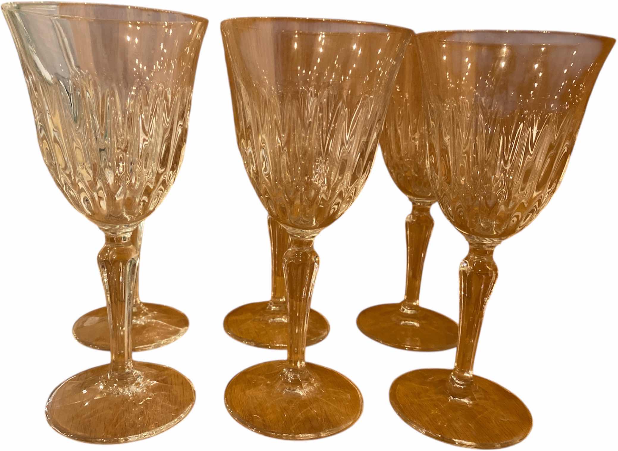 Photo 1 of 6-CRYSTAL WINE GLASSES