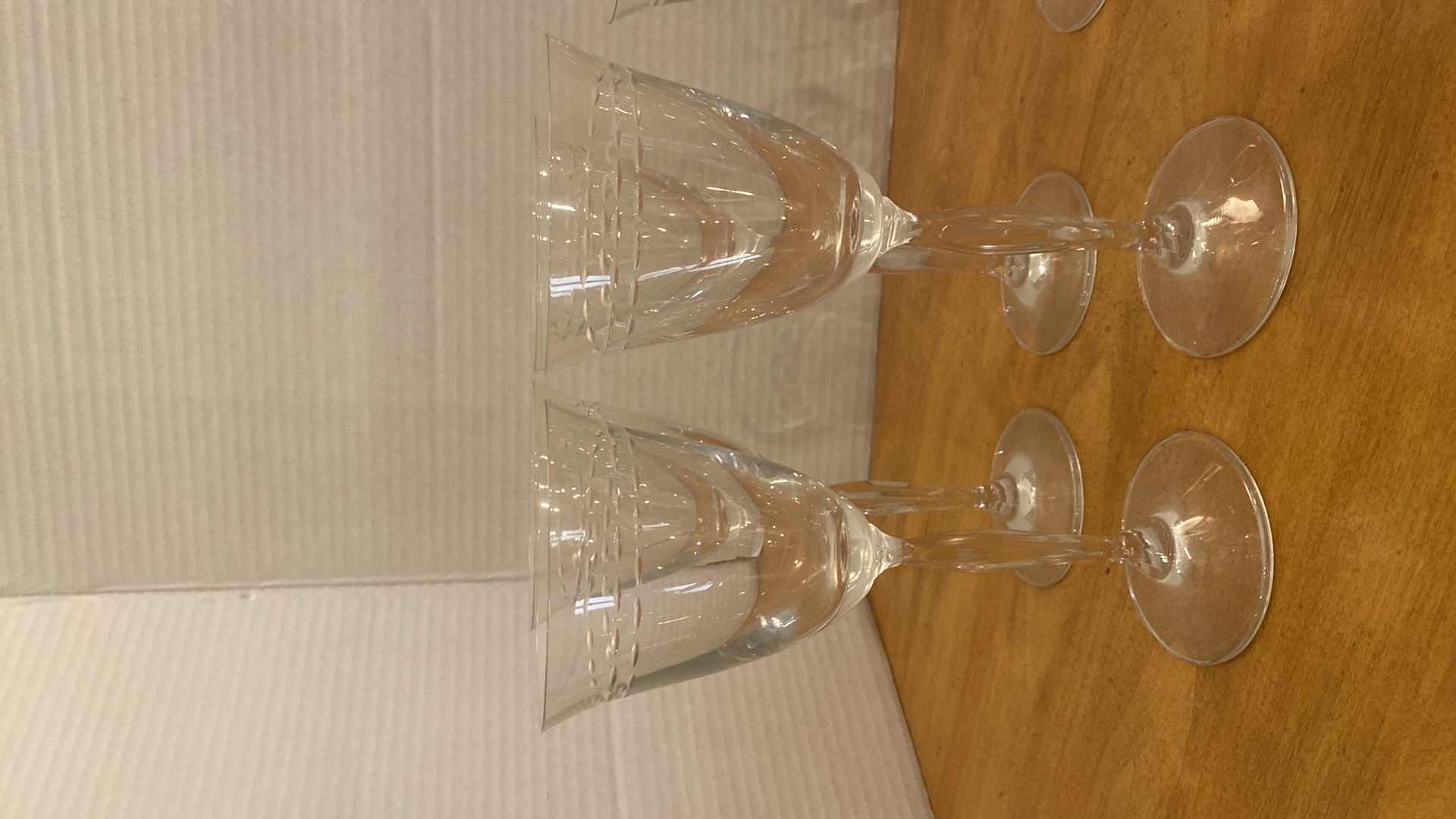 Photo 1 of 8-MIKASA ETCHED GOBLETS  & WINE GLASSES