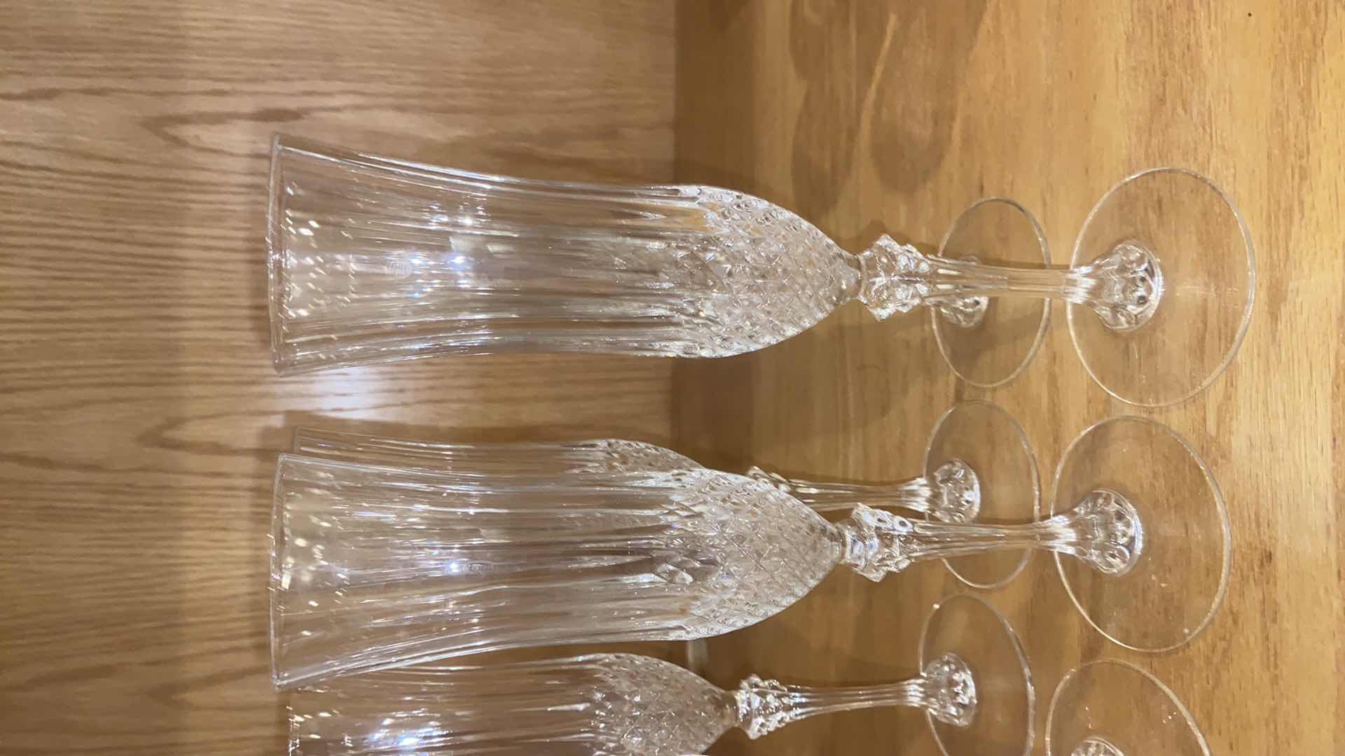 Photo 1 of 8-LONGCHAMPS CRYSTAL FLUTES GLASSES
