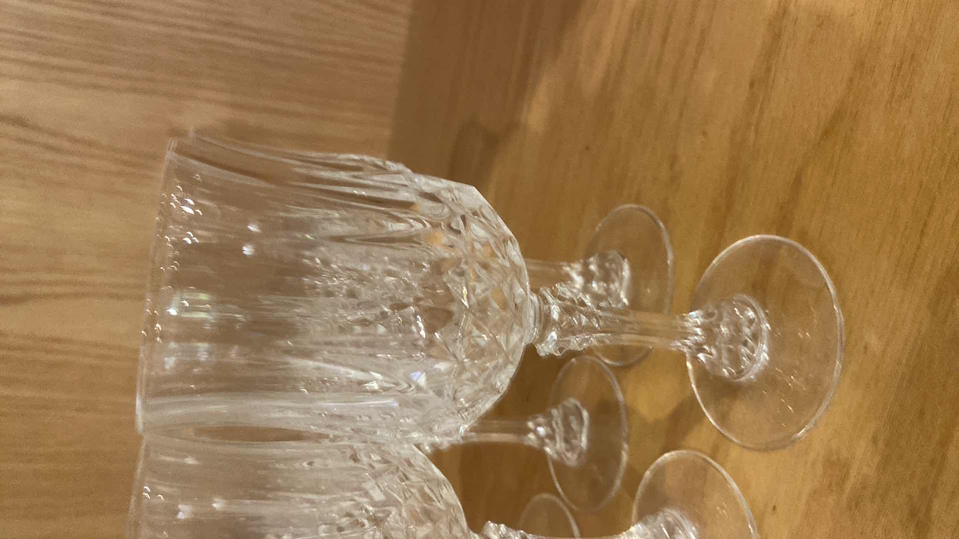 Photo 1 of 8-LONGCHAMPS CRYSTAL WHITE WINE GLASSES