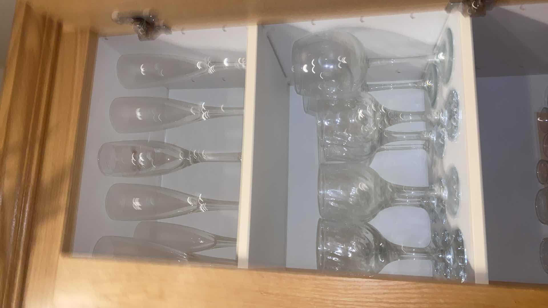 Photo 1 of CONTENTS OF CABINET-SHOT GLASSES, CORDIALS & STEM WARE