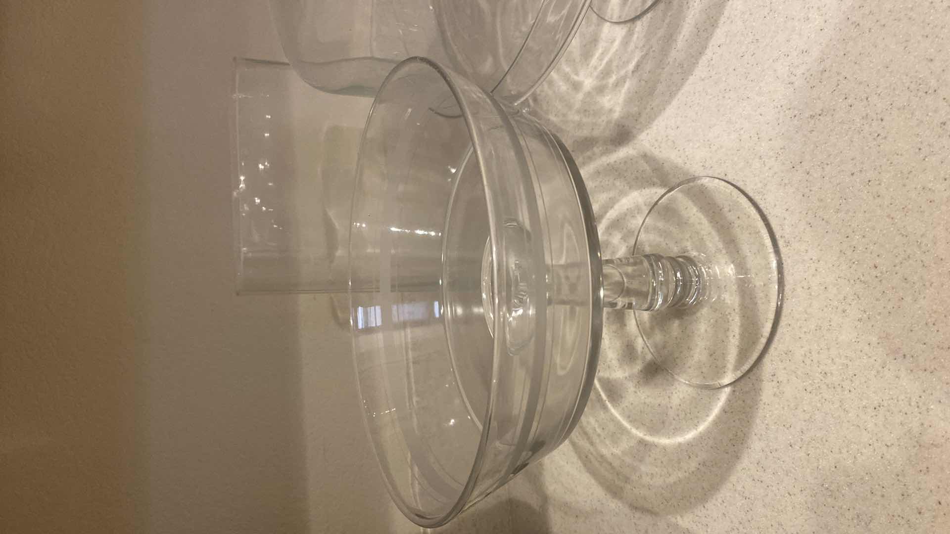 Photo 1 of COMPOTE, CAKE WITH LID & VASE GLASSWARE