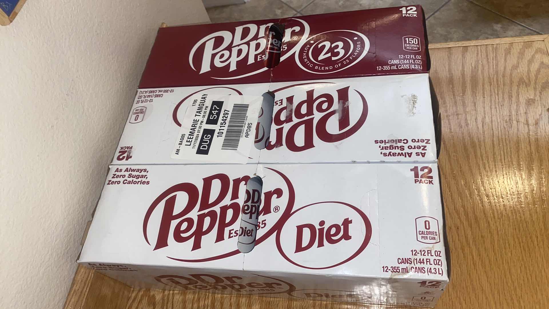 Photo 1 of 3 DR PEPPER DRINKS 12 PACKS
