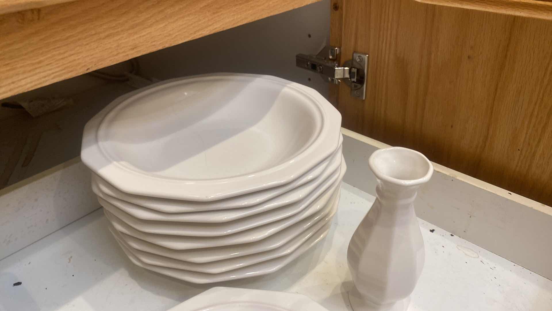 Photo 1 of CONTENTS OF CABINET-PFALTZGRAFF HERITAGE 22 PCS DINNERWARE PLATES, SOUP BOWLS& PLATERS