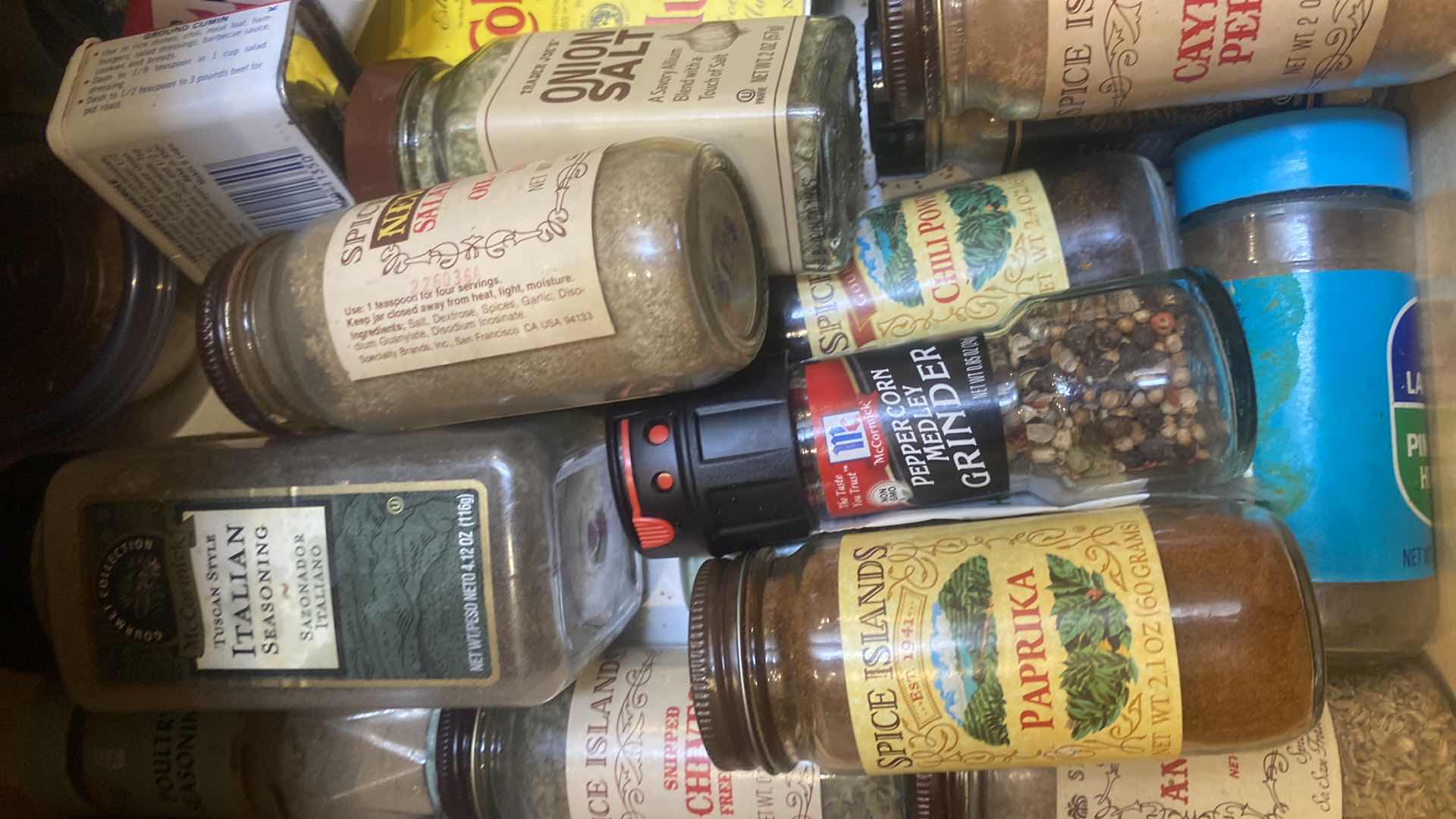 Photo 1 of CONTENTS OF CABINET SPICES