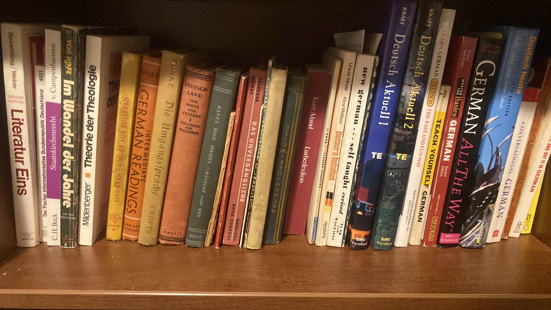 Photo 1 of 2-SHELF OF GERMAN BOOKS